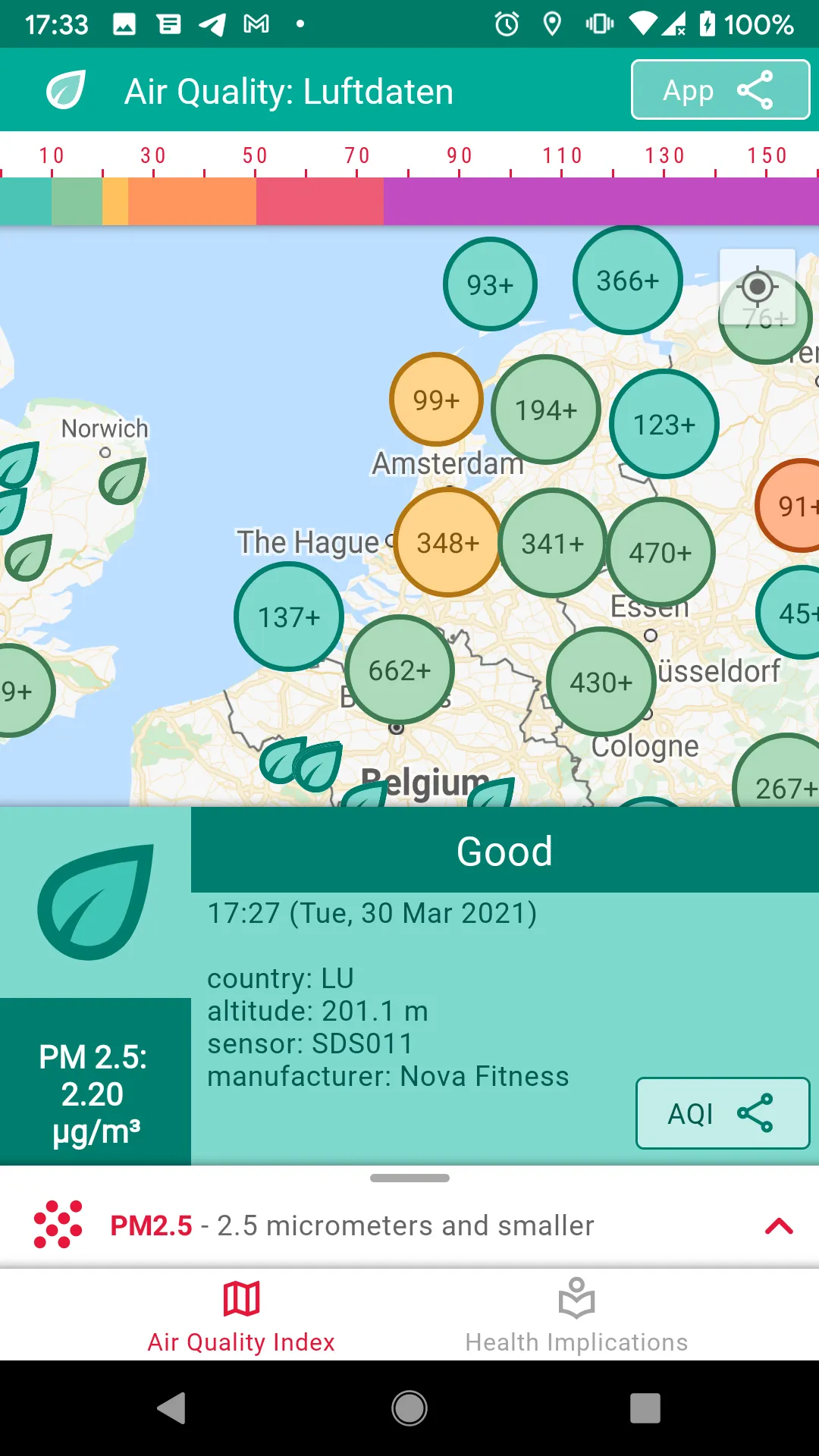 Luftdaten: Air Quality | Indus Appstore | Screenshot