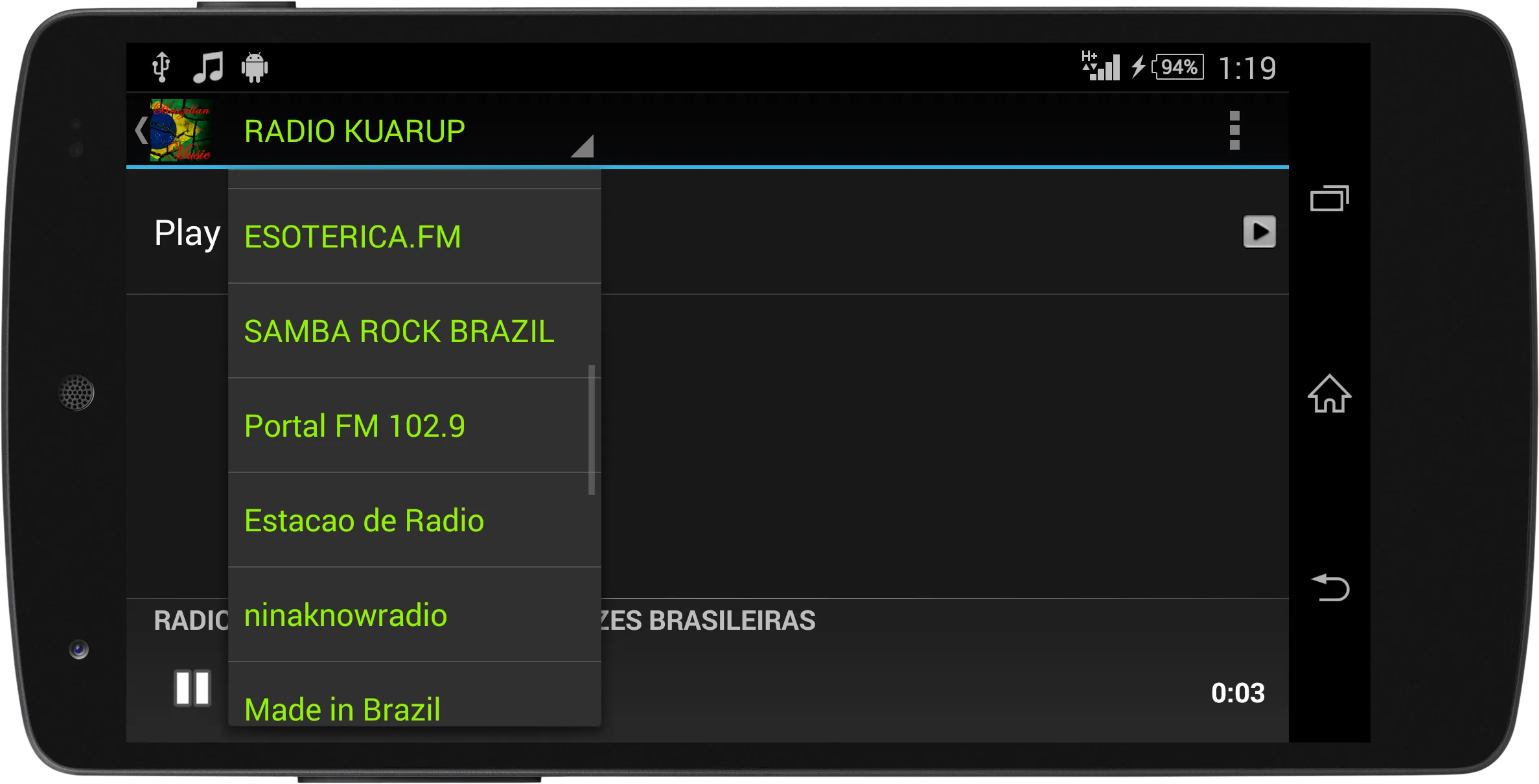 Brazilian MUSIC RADIO | Indus Appstore | Screenshot