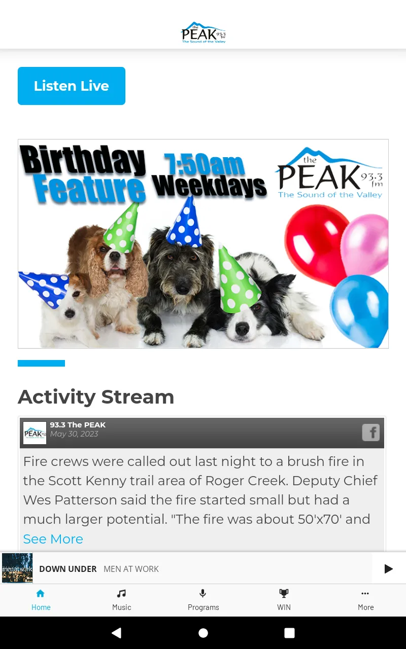 93.3 The Peak - Alberni Valley | Indus Appstore | Screenshot