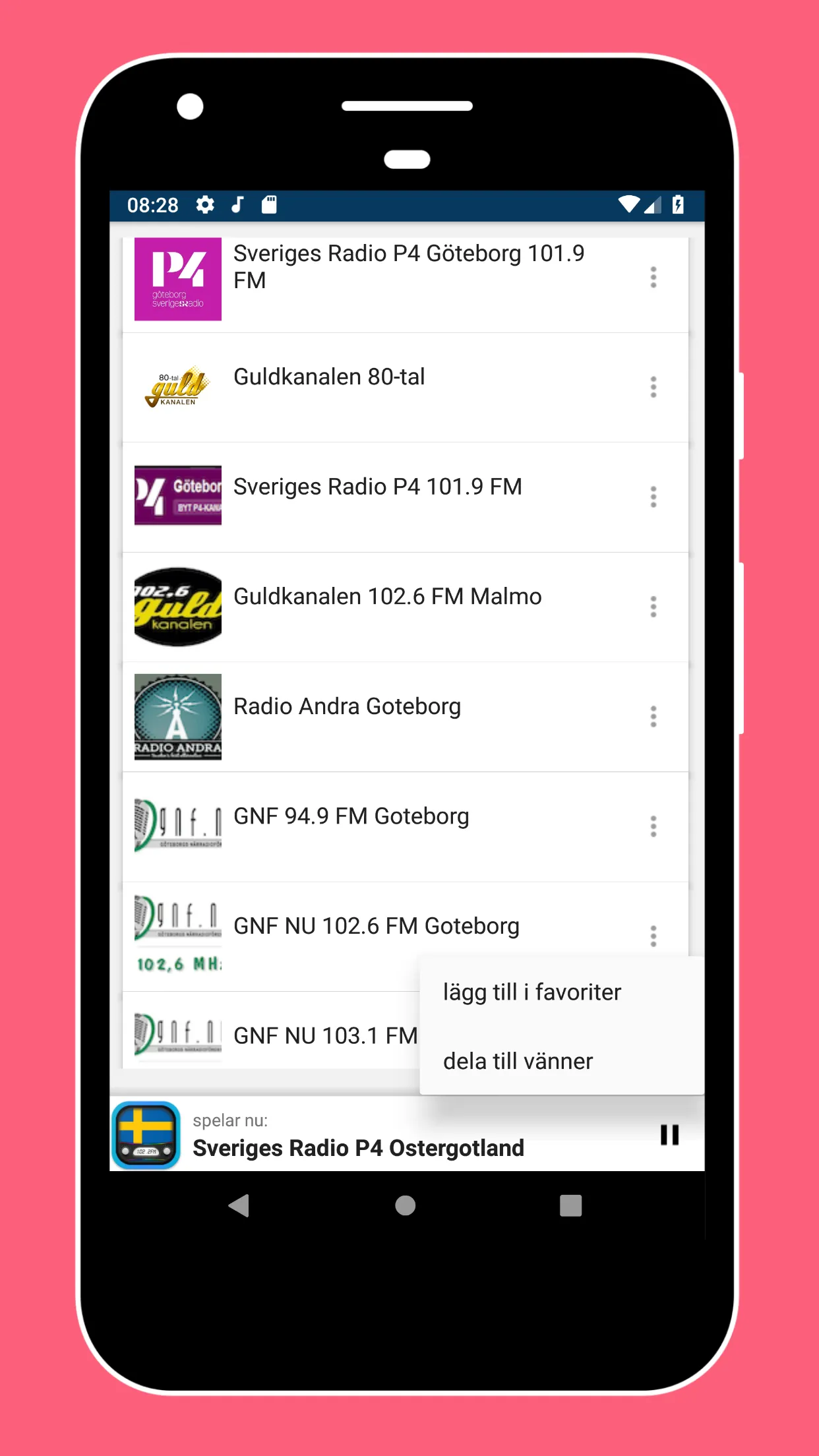 Radio Sweden + Radio Sweden FM | Indus Appstore | Screenshot