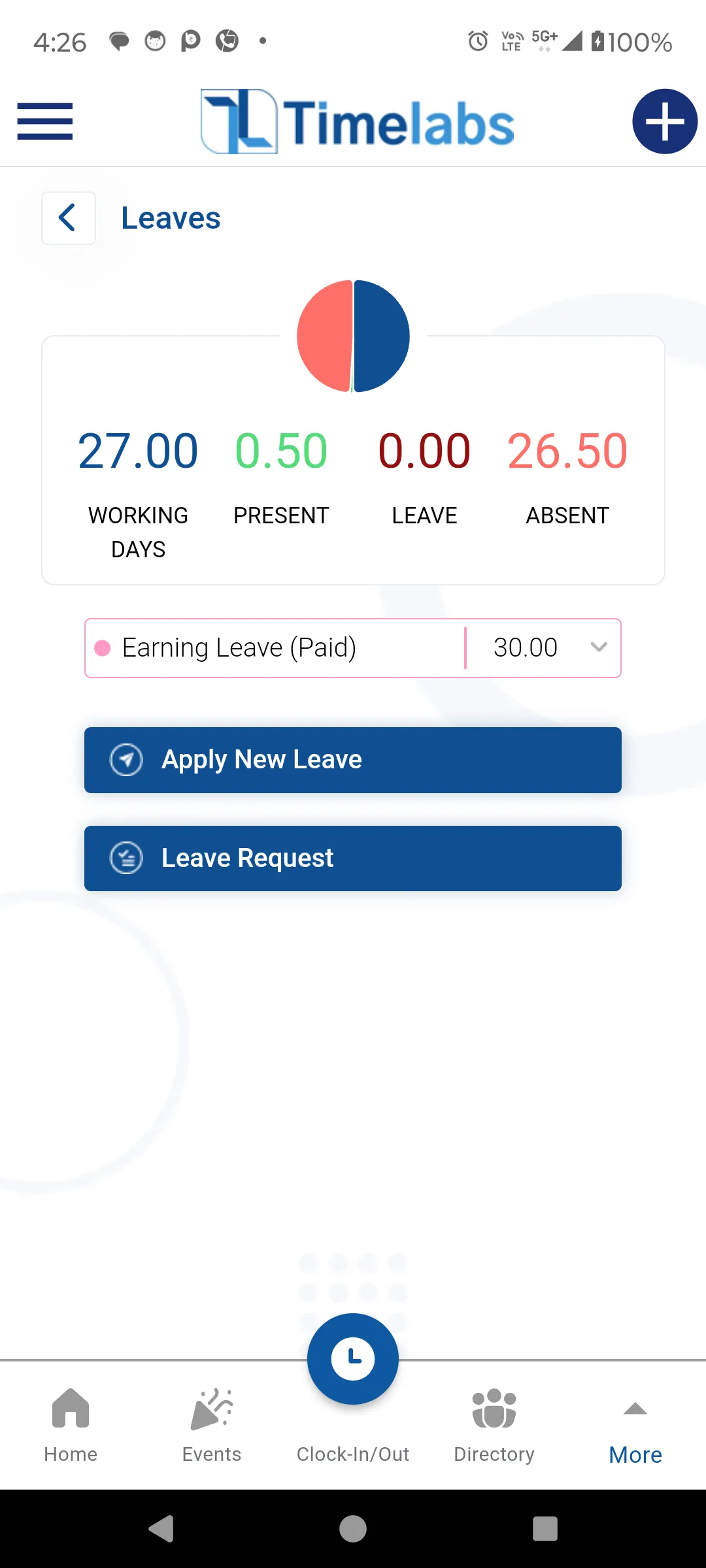 Timelabs Employee Self Service | Indus Appstore | Screenshot