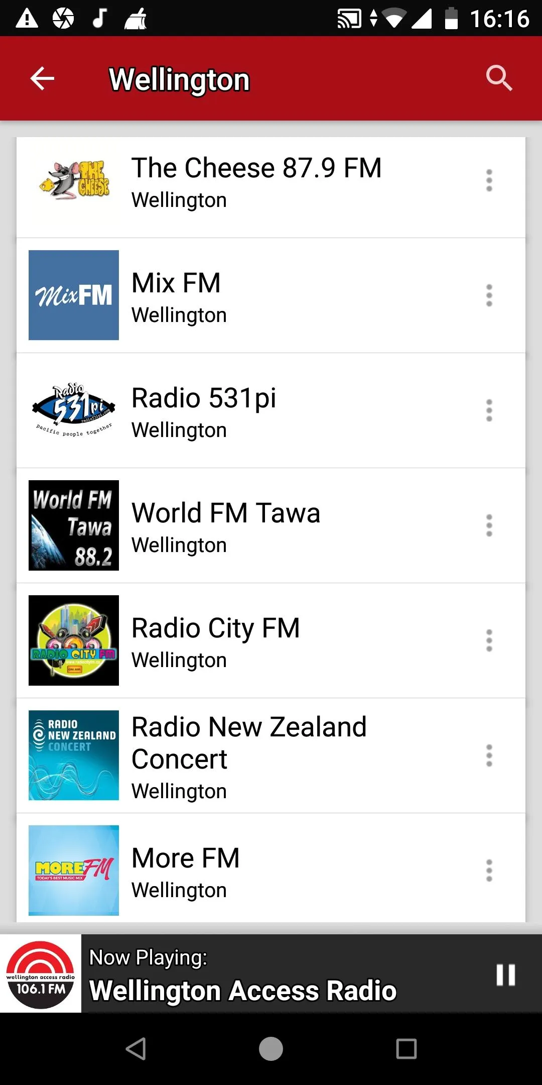 Wellington Radio Stations | Indus Appstore | Screenshot