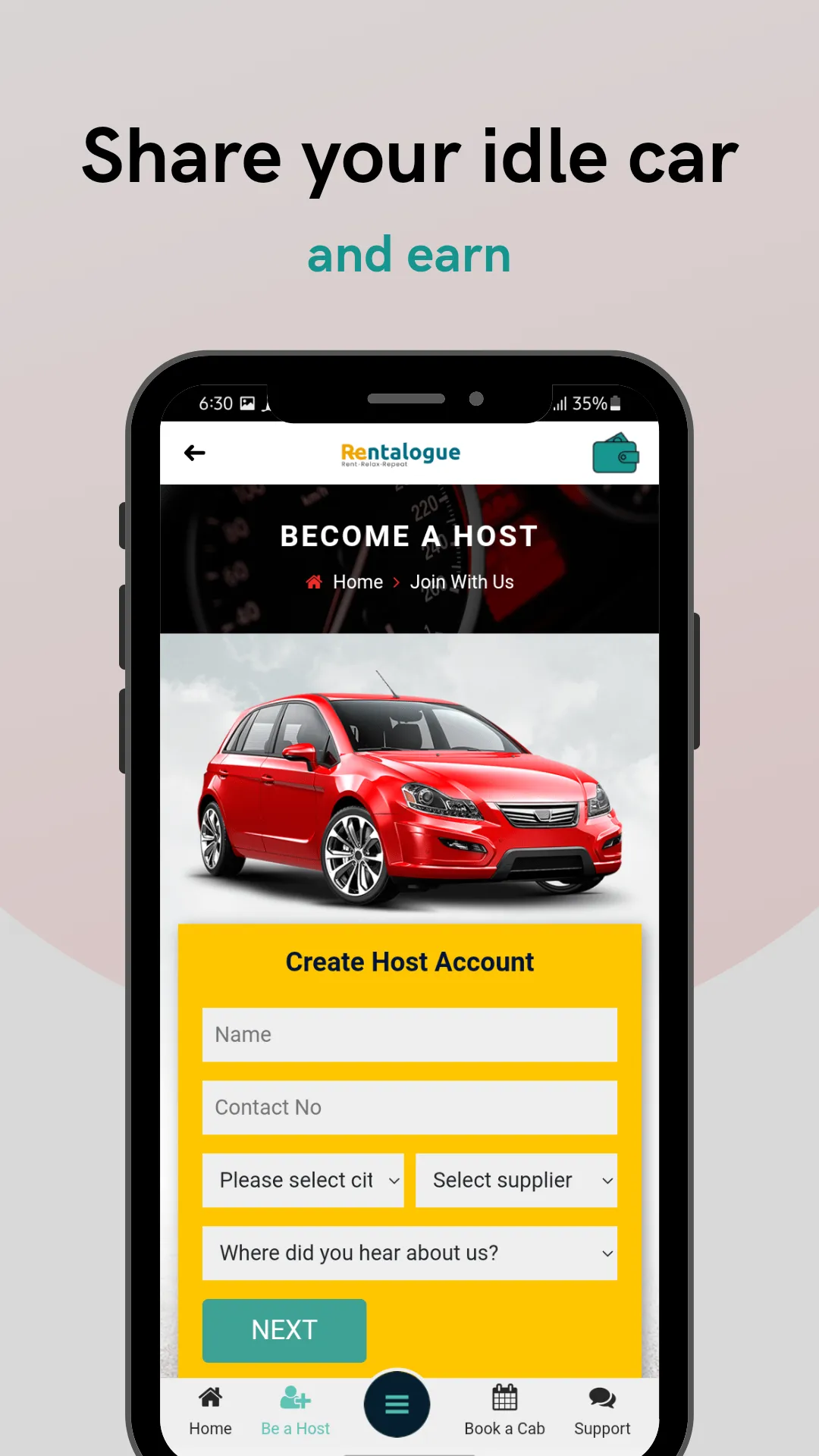 Rentalogue: Car Rent & Sharing | Indus Appstore | Screenshot