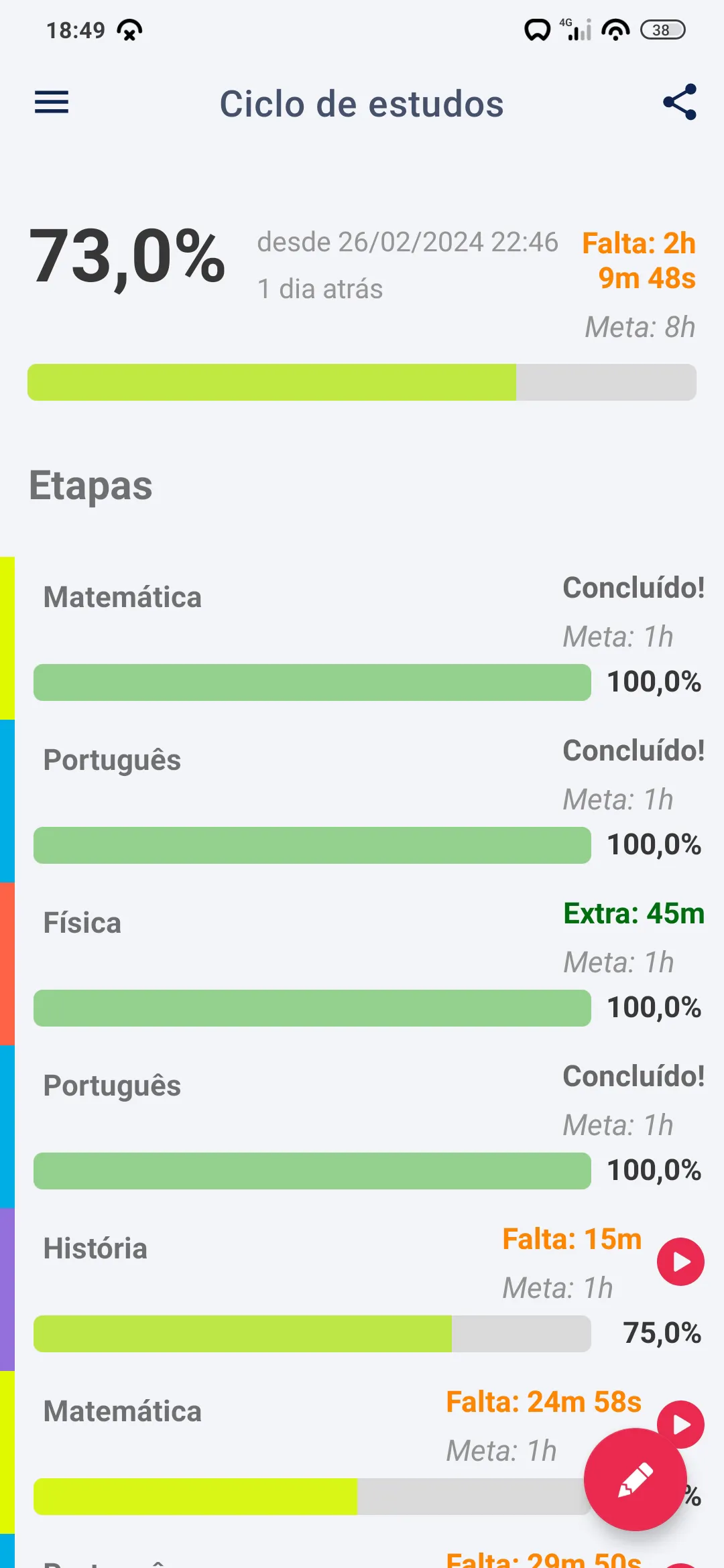 Aprovado - Controle de Estudos | Indus Appstore | Screenshot