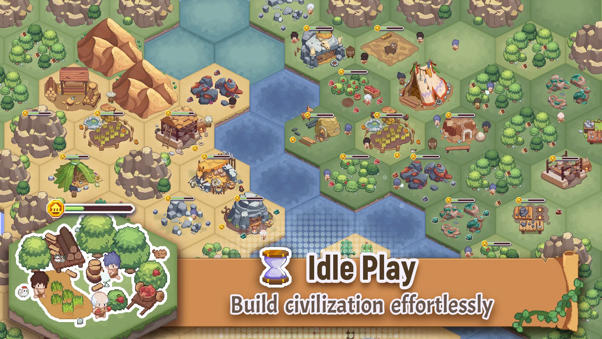 Pixel Civilization: Idle Game | Indus Appstore | Screenshot