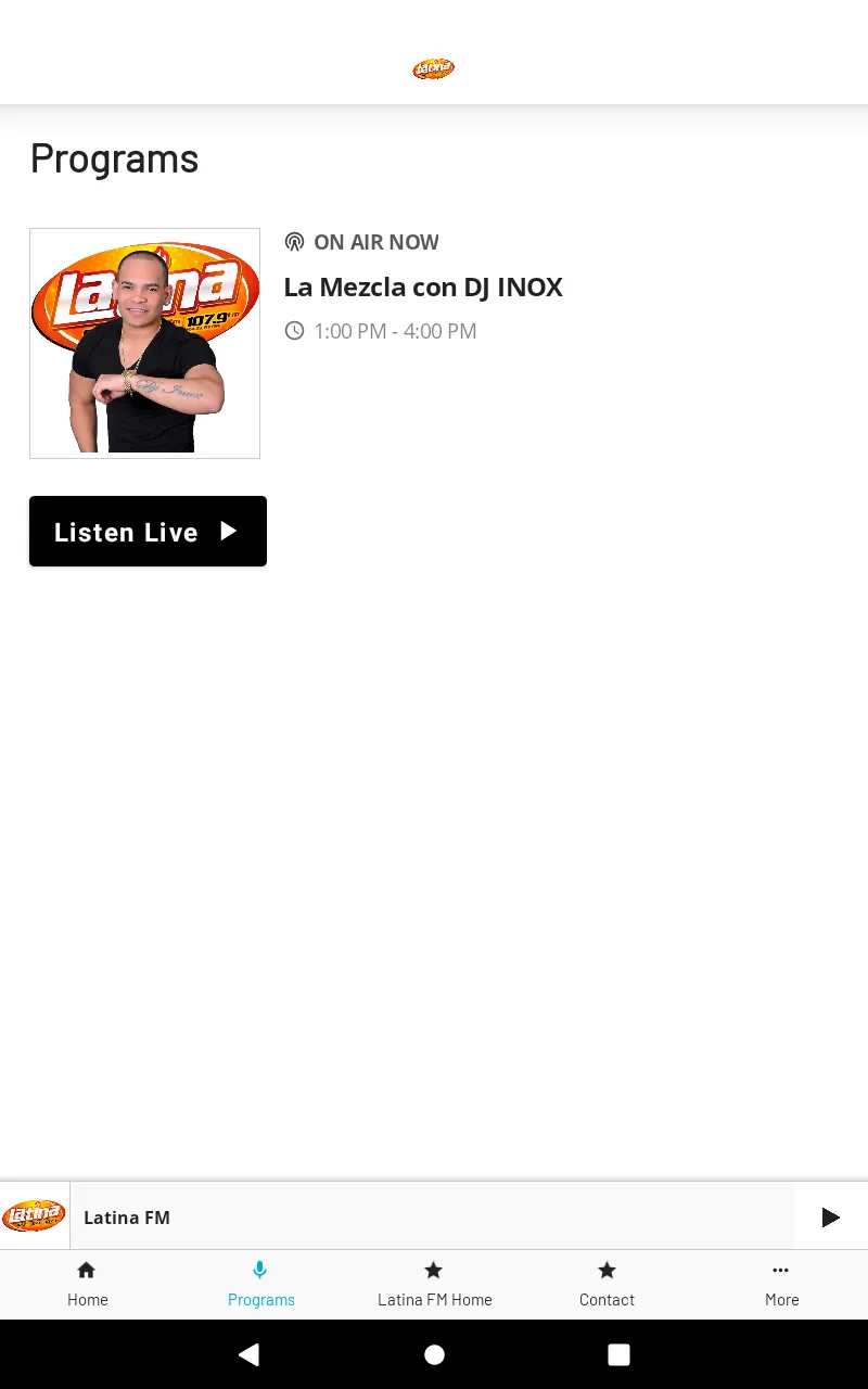 LATINA FM | Indus Appstore | Screenshot