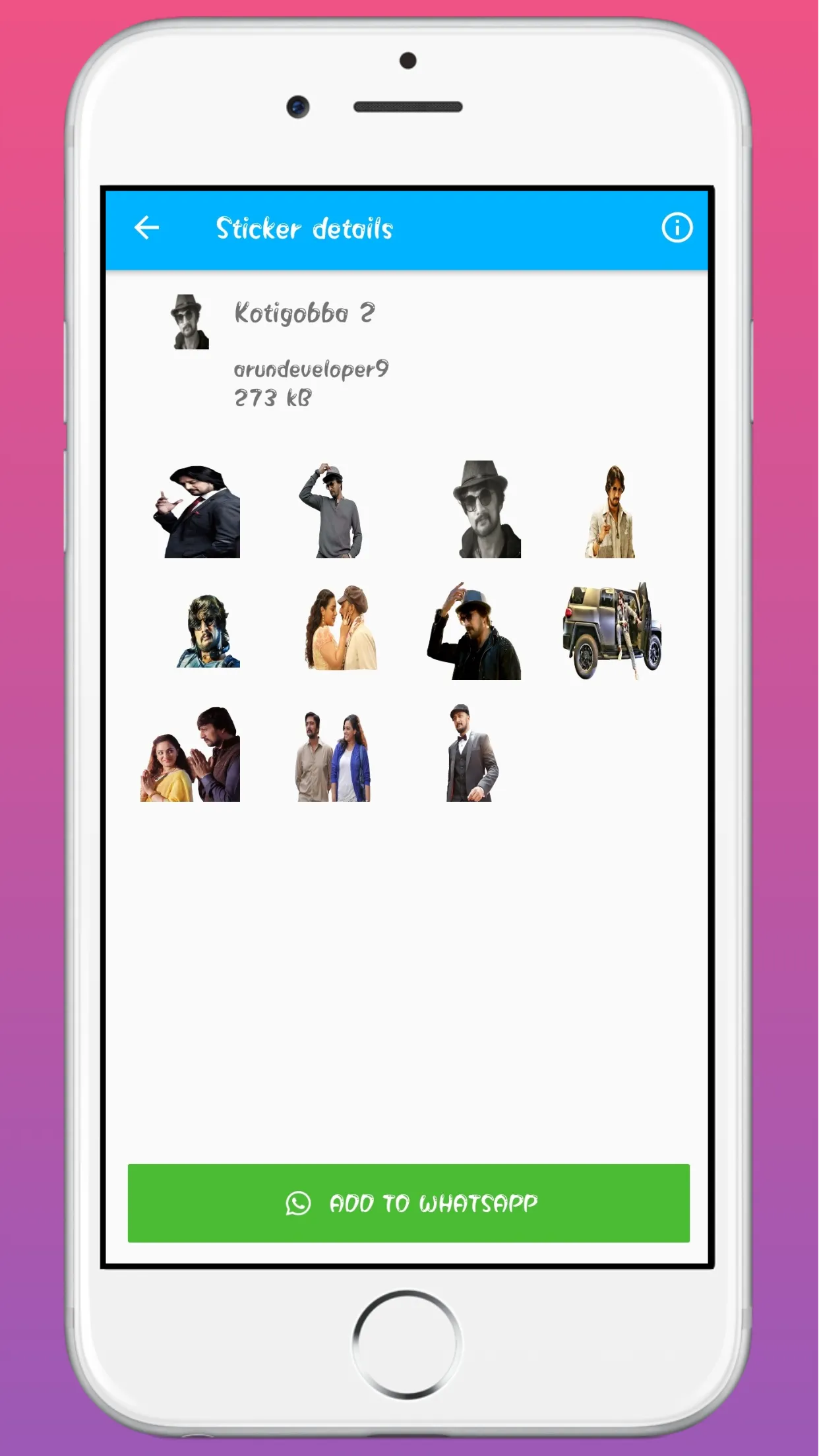 kichcha Sudeepa Stickers | Indus Appstore | Screenshot