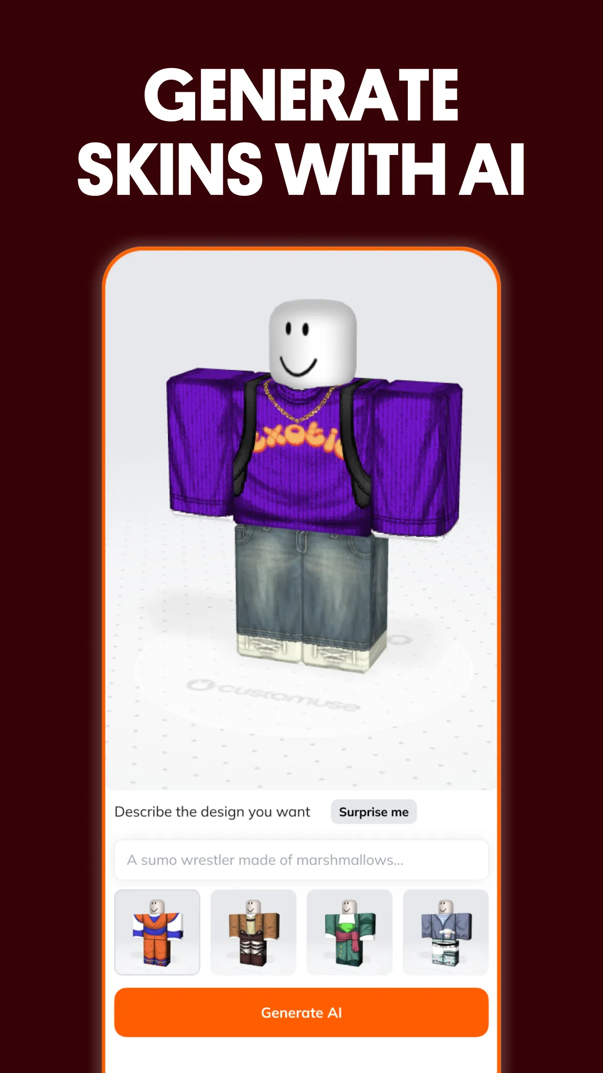 Customuse: Skins Maker Roblox | Indus Appstore | Screenshot