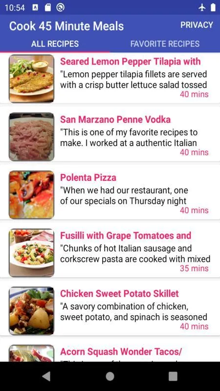 cook 45 minute meal | Indus Appstore | Screenshot