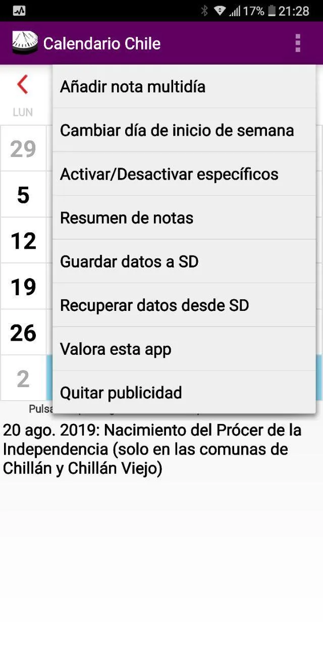 Calendario 2023 Feriados Chile | Indus Appstore | Screenshot