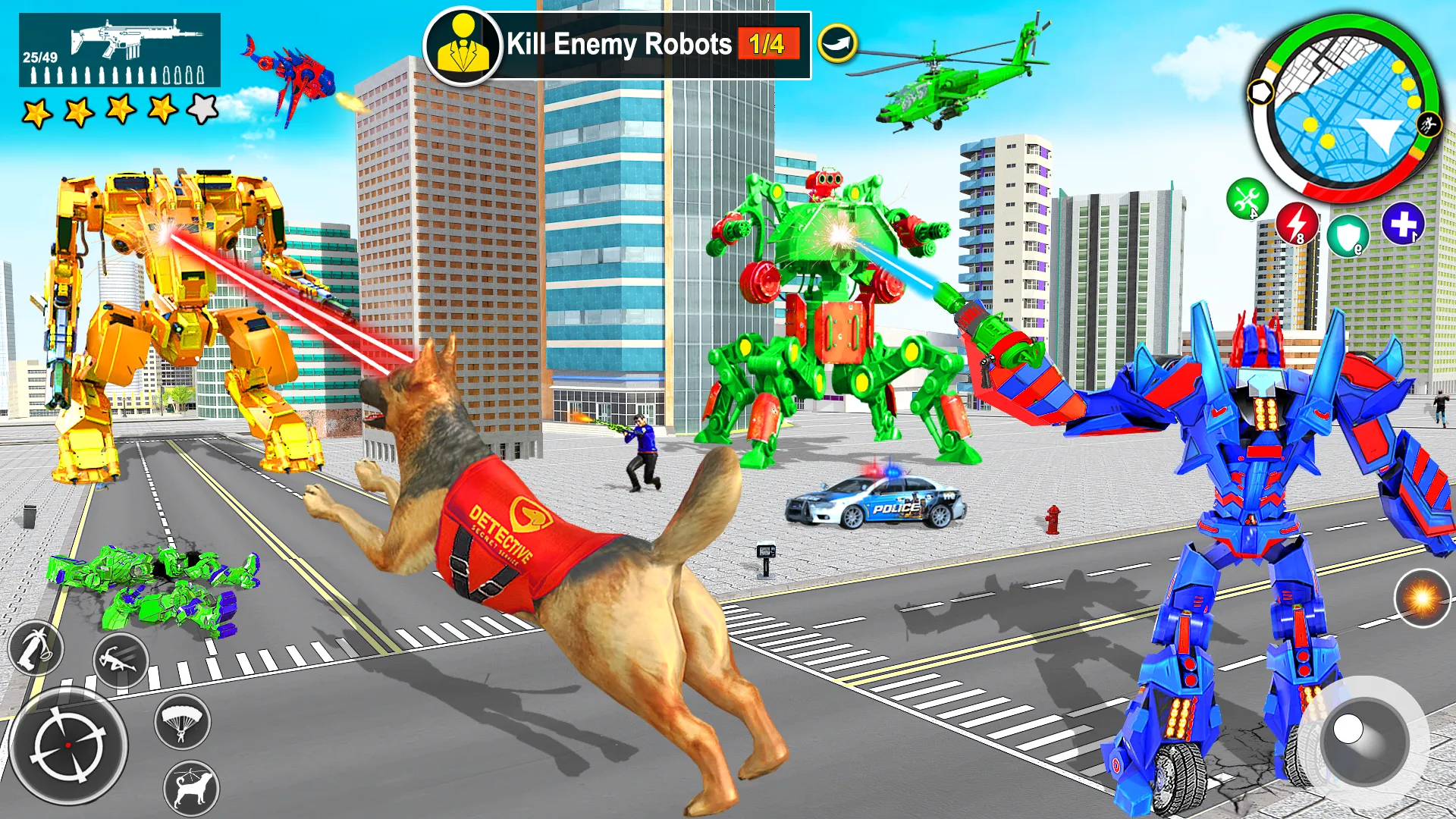 Ambulance Dog Robot Mech Wars | Indus Appstore | Screenshot