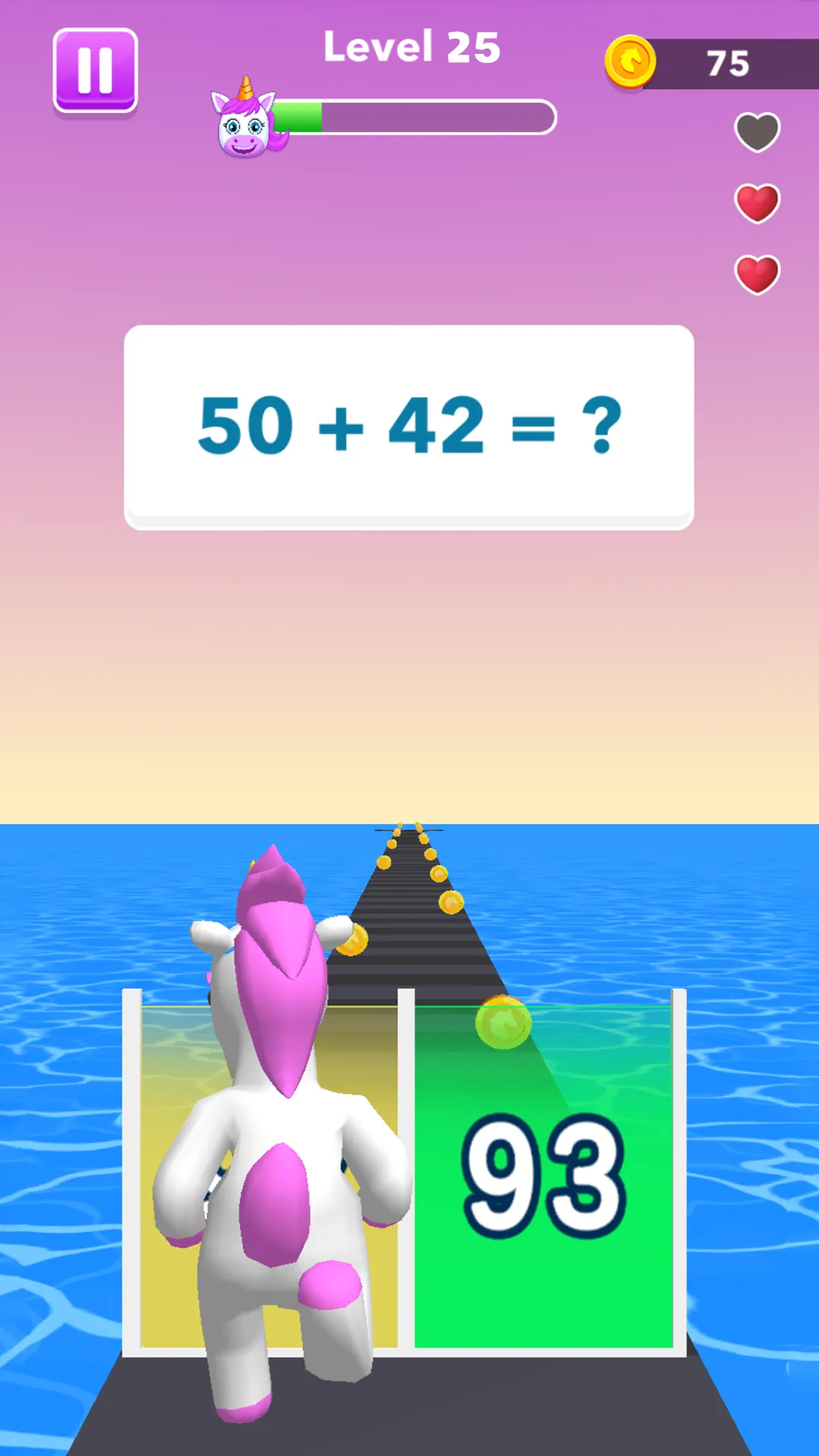 Unicorn Dash Game: Math Runner | Indus Appstore | Screenshot