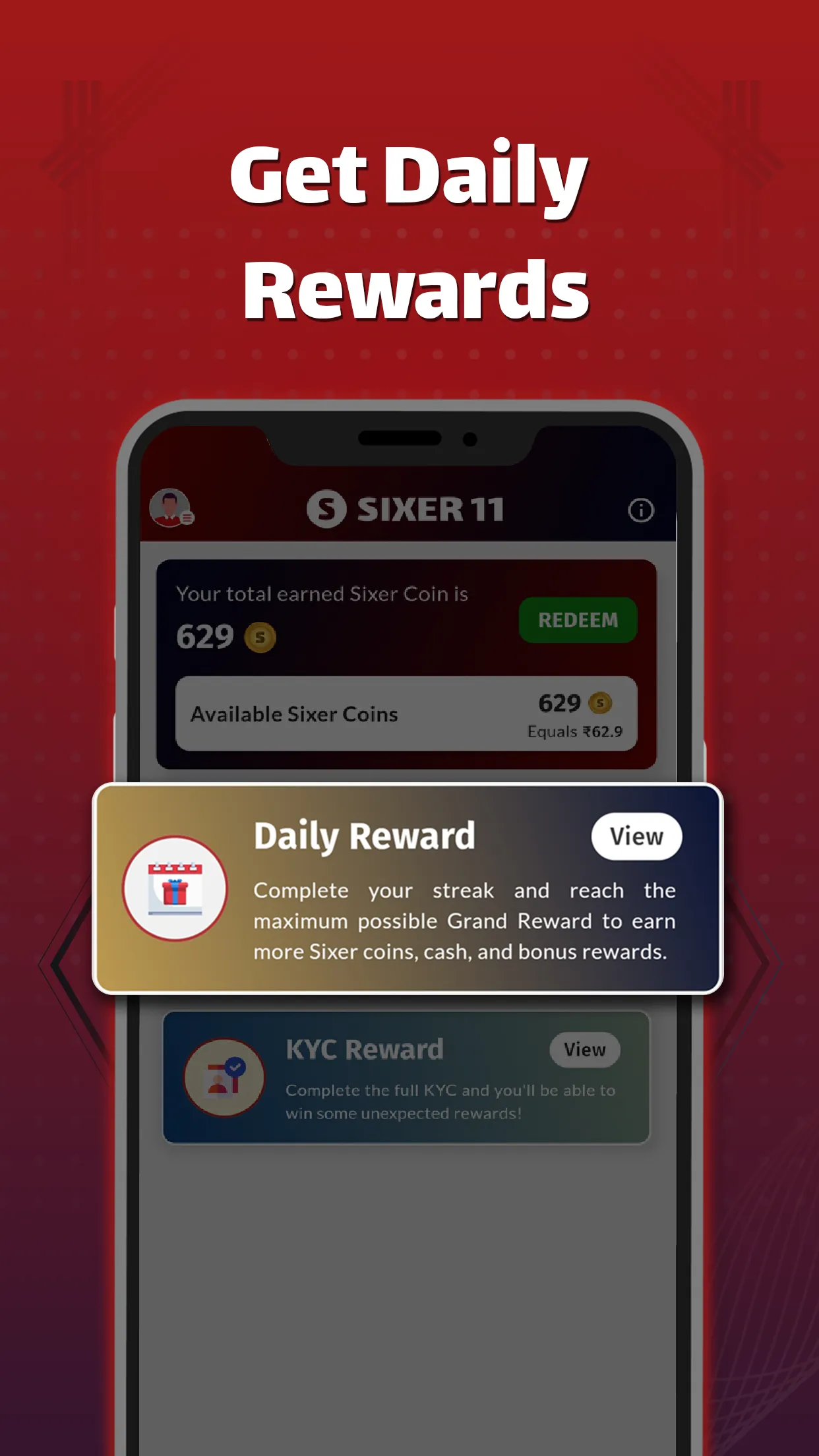 SIXER 11 Fantasy Cricket App | Indus Appstore | Screenshot