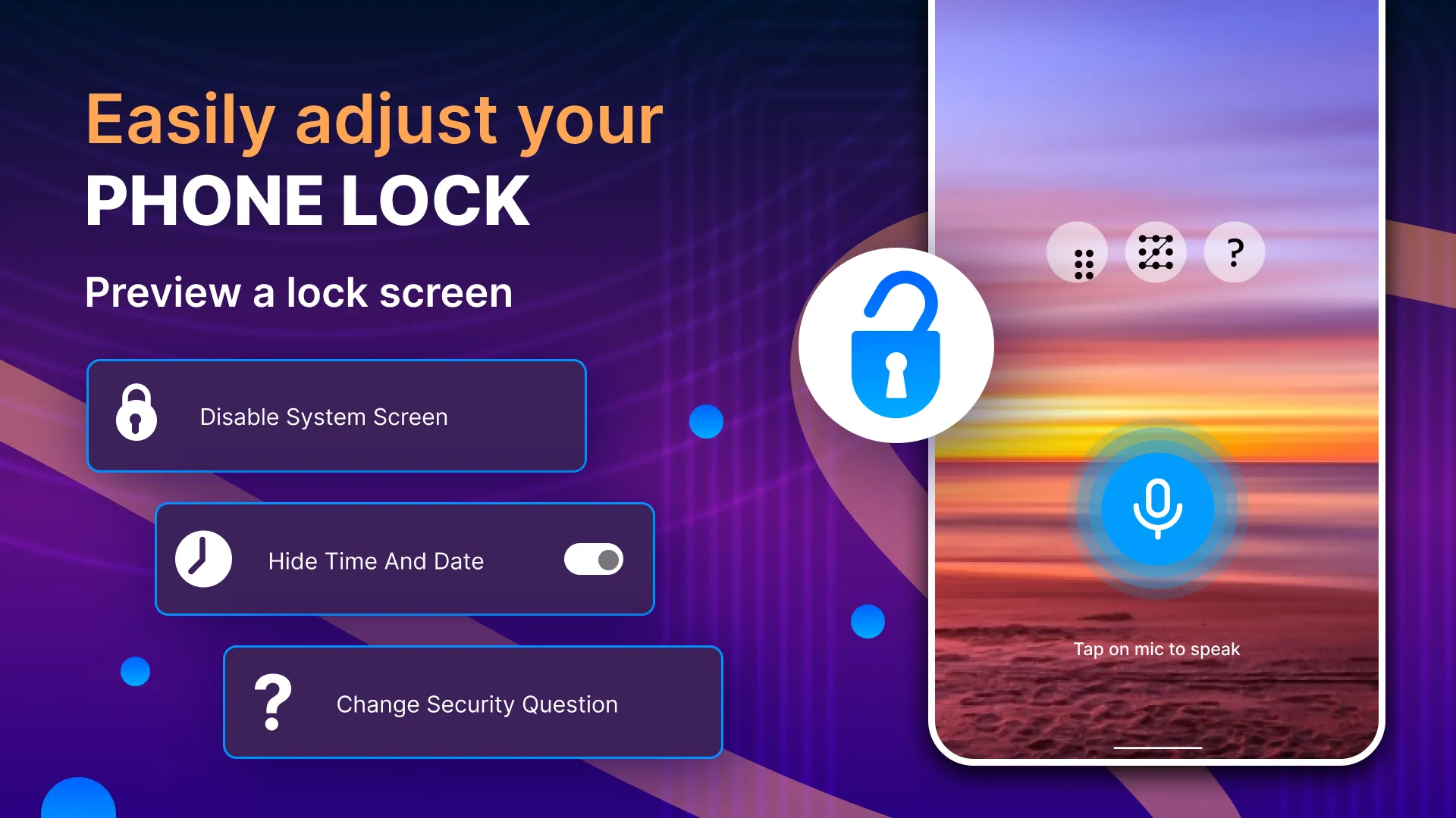 Voice Screen Lock | Indus Appstore | Screenshot