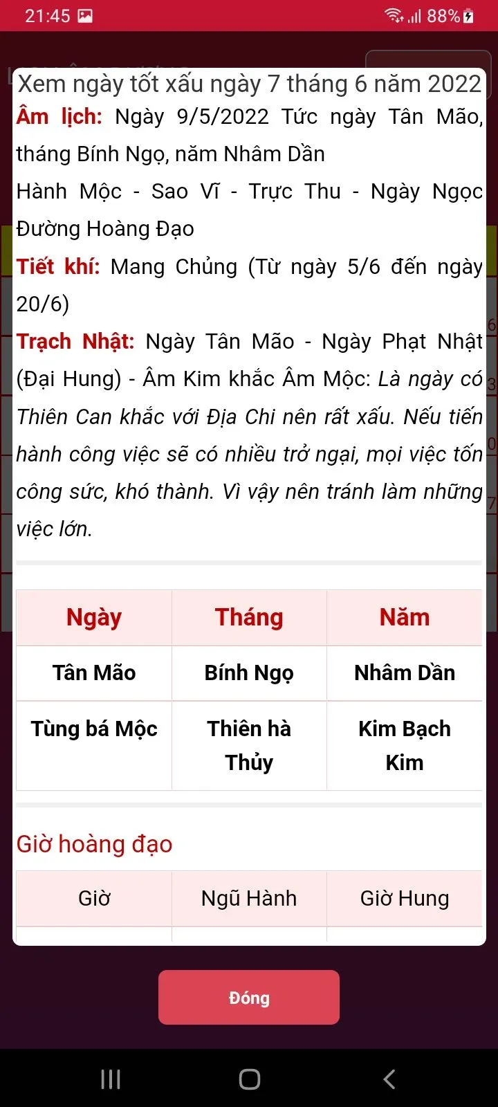 Lịch âm dương - Ngày tốt xấu | Indus Appstore | Screenshot