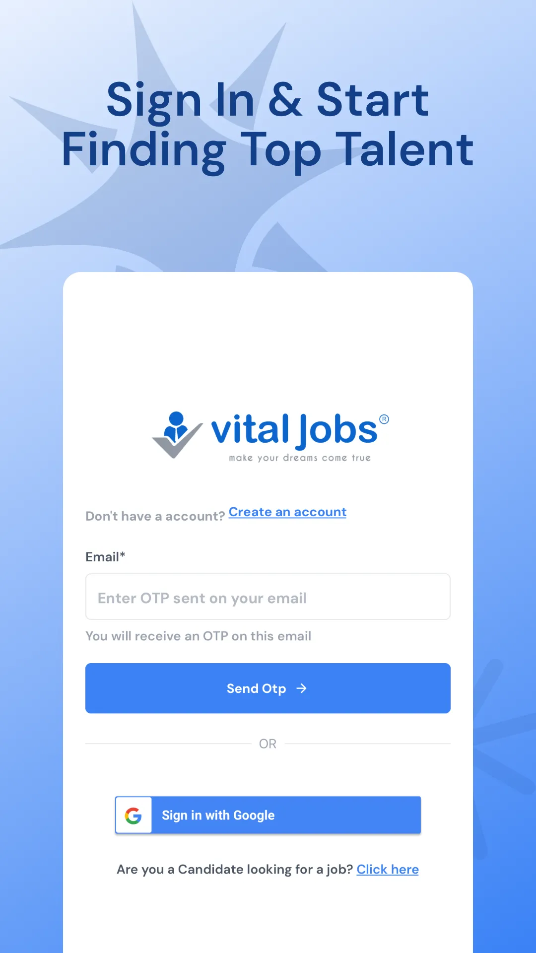 Vital Jobs India - Employer | Indus Appstore | Screenshot