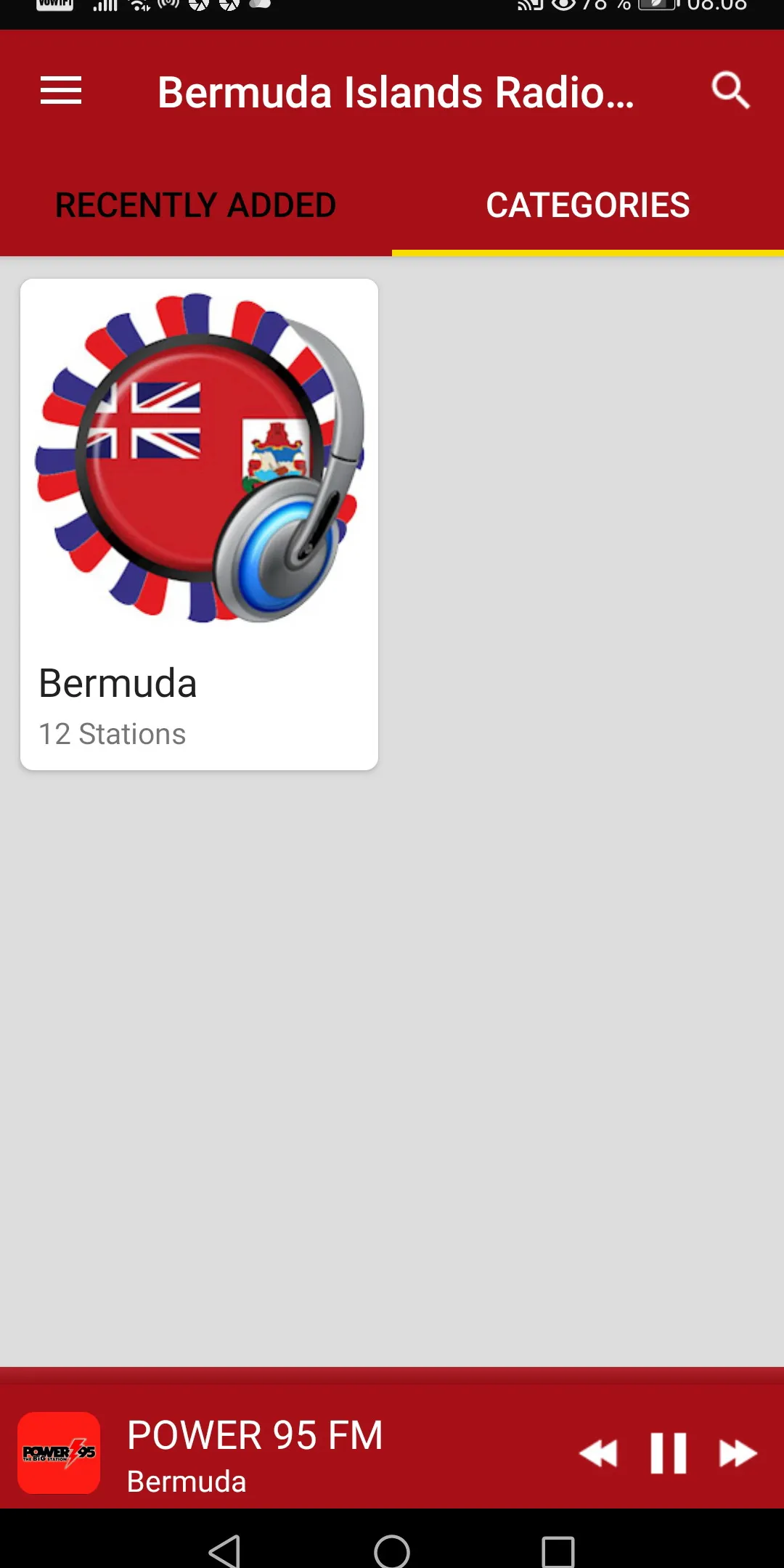 Bermuda Radio Stations | Indus Appstore | Screenshot