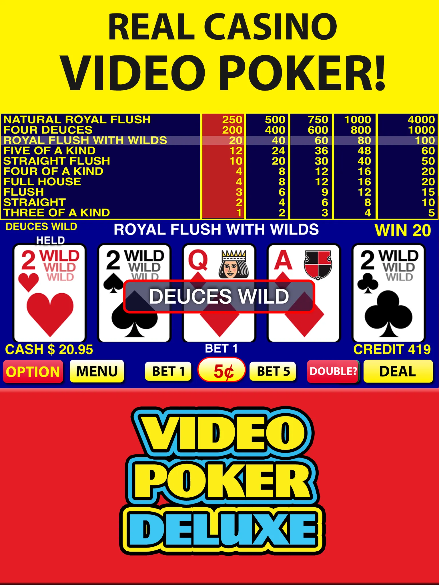 Video Poker Deluxe | Indus Appstore | Screenshot