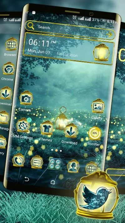 Fireflies Light Lamp Theme | Indus Appstore | Screenshot