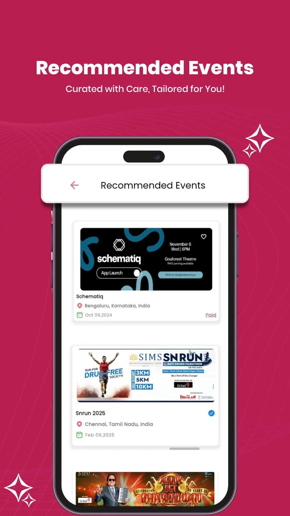 Ticket9 | Discover live events | Indus Appstore | Screenshot