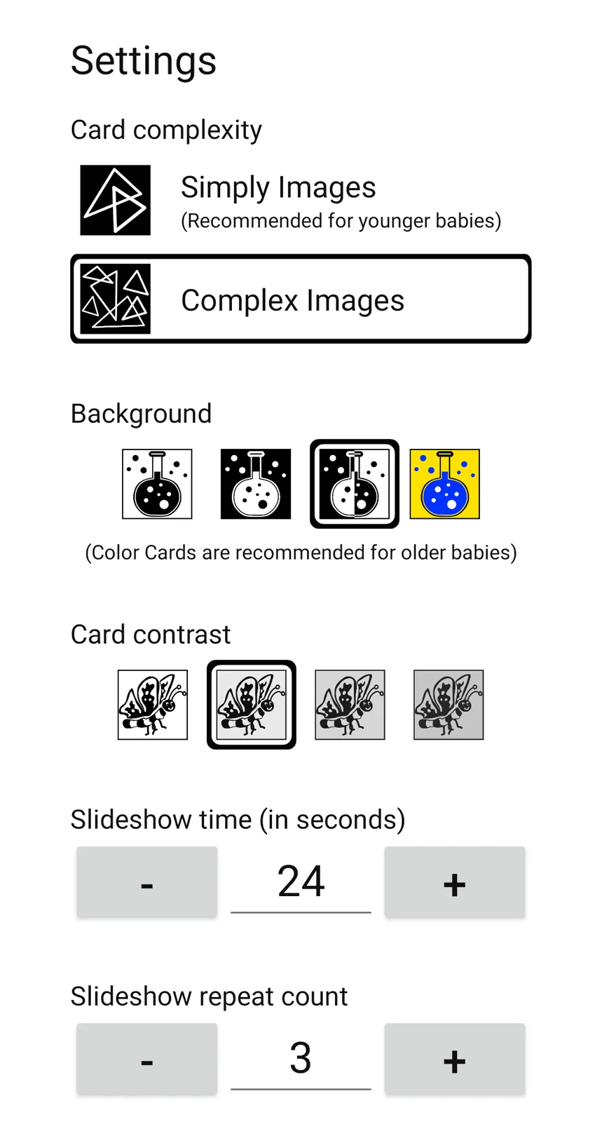 High Contrast Cards for Babies | Indus Appstore | Screenshot