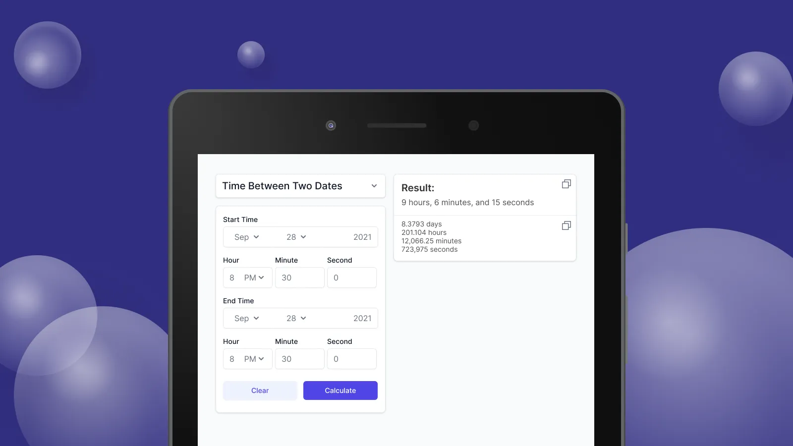 Time Duration Calculator | Indus Appstore | Screenshot