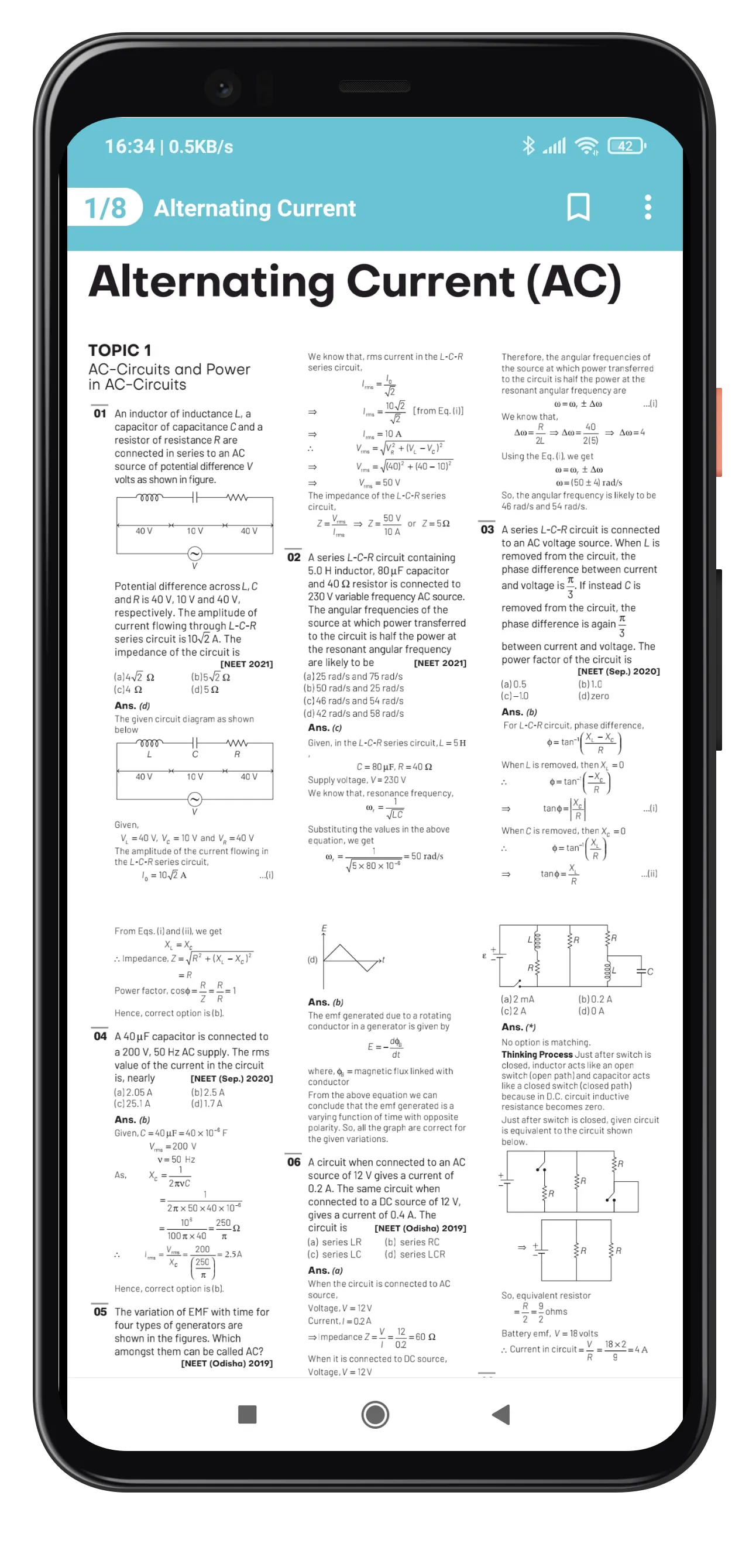 PHYSICS - NEET PAST YEAR PAPER | Indus Appstore | Screenshot