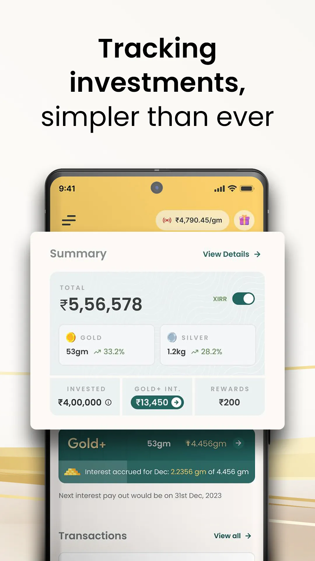 Gullak: Extra 5% Gold p.a. | Indus Appstore | Screenshot