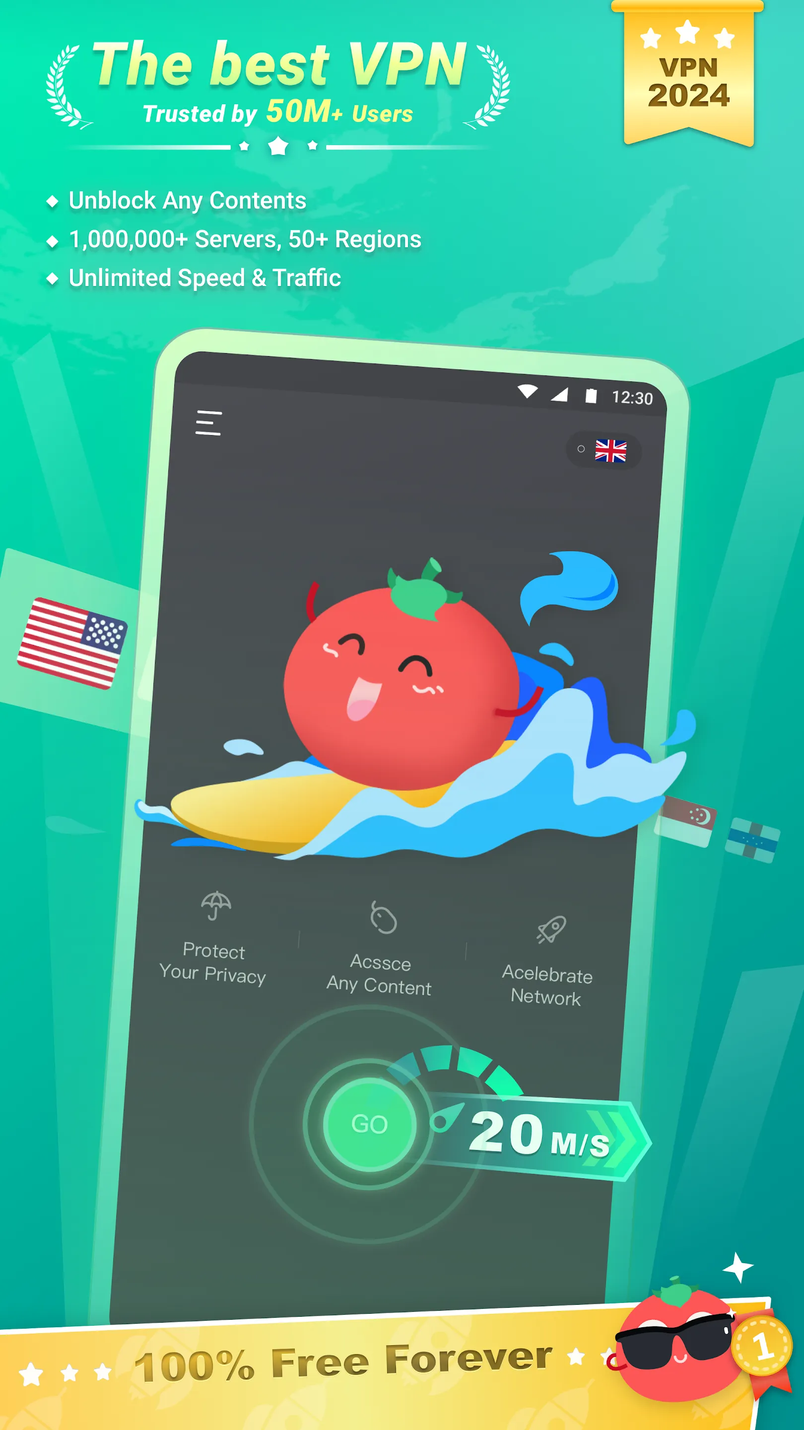 Tomato VPN | VPN Proxy | Indus Appstore | Screenshot