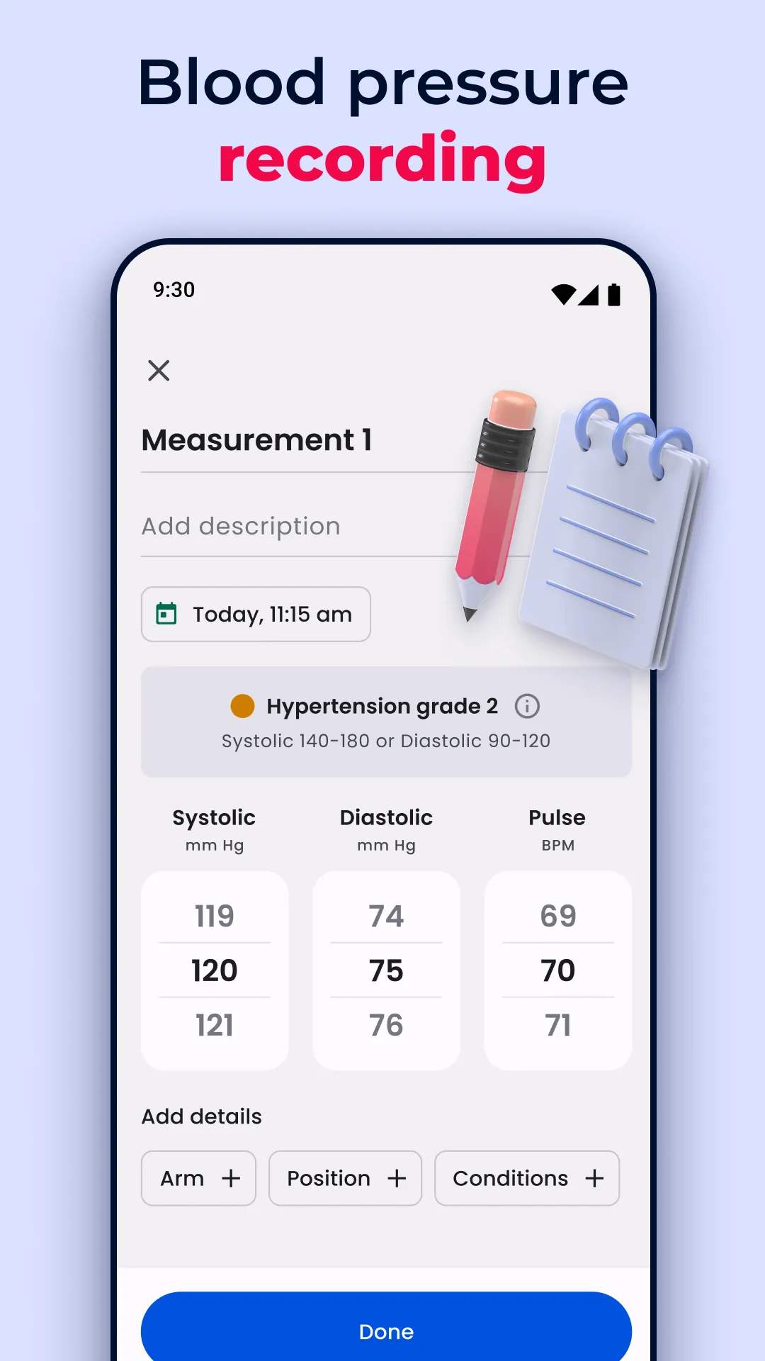 Blood Pressure Tracker | Indus Appstore | Screenshot