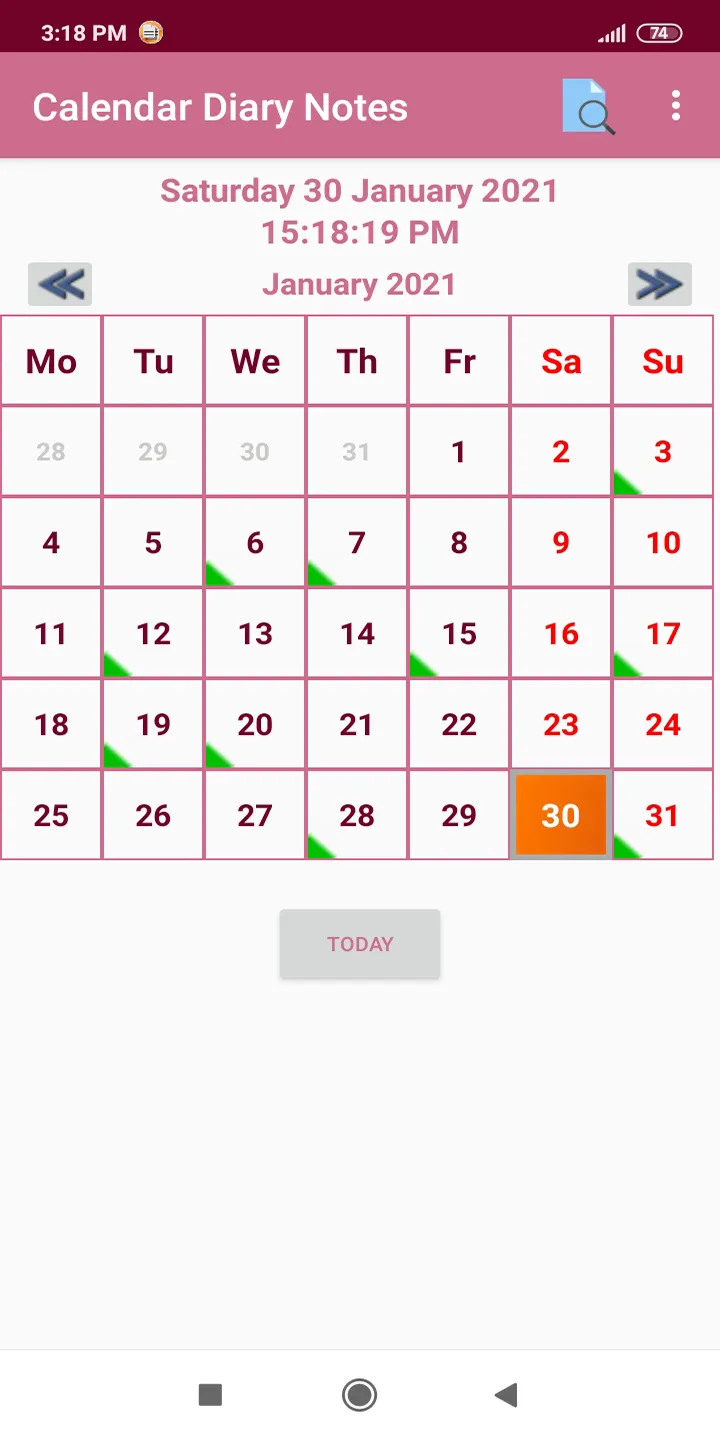 Calendar Diary Notes | Indus Appstore | Screenshot