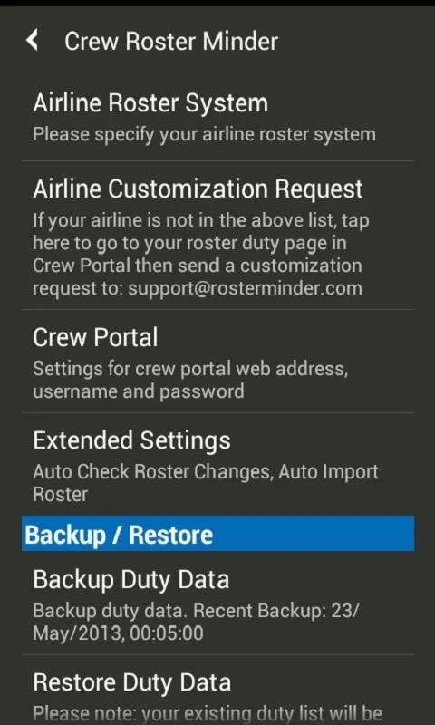 Roster Minder for Airline Crew | Indus Appstore | Screenshot