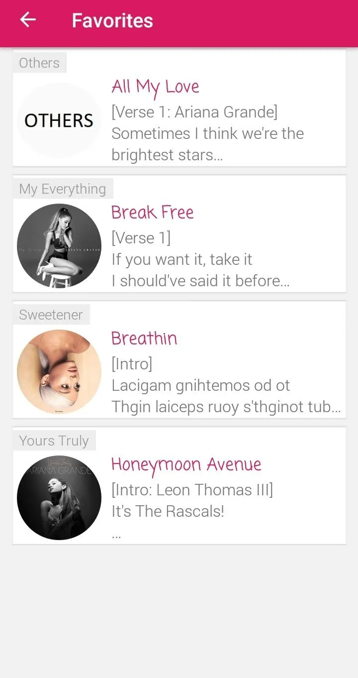 Lyrics Offline Ariana Grande | Indus Appstore | Screenshot