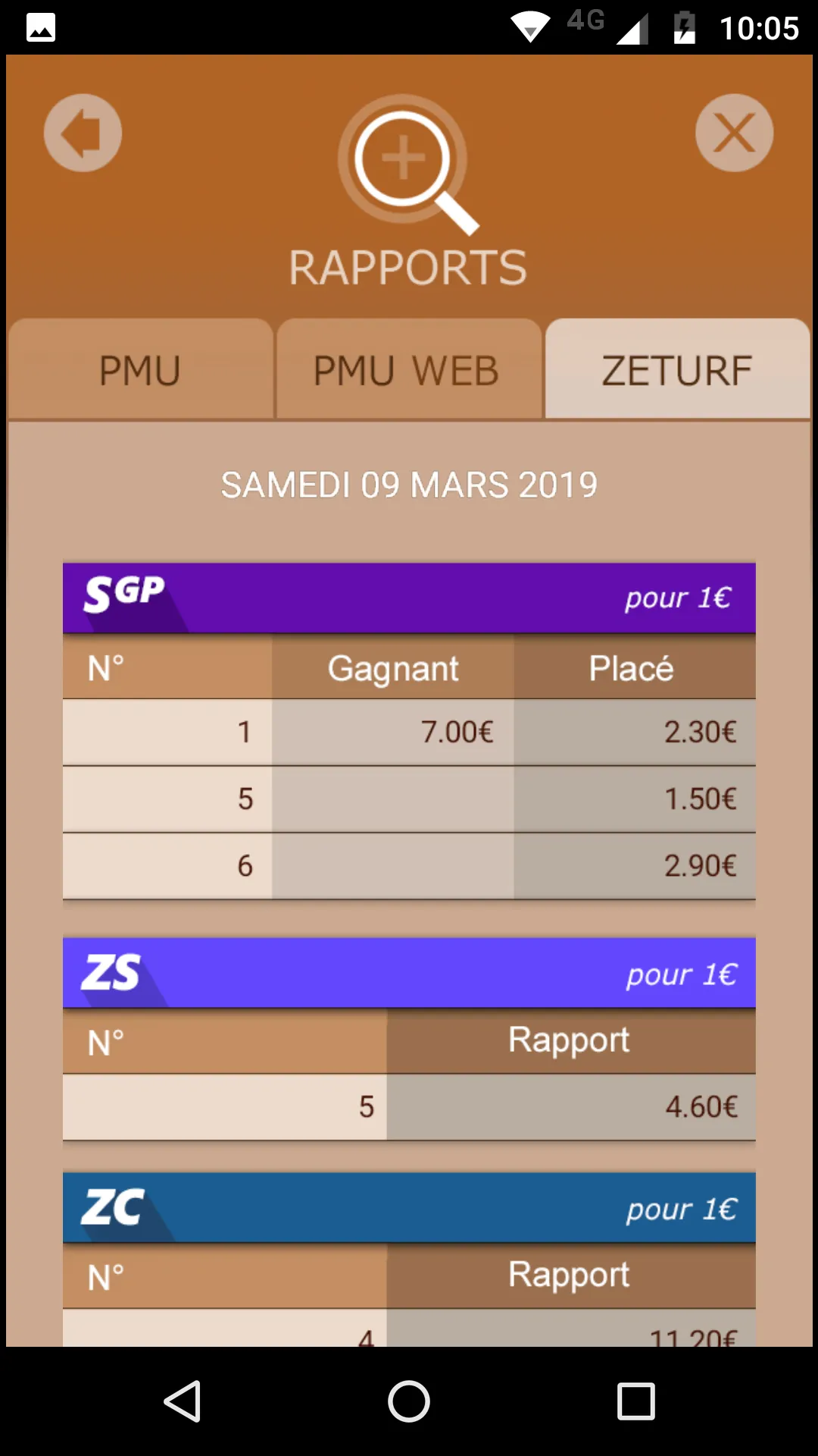 QPlus  Résultats  Prono Quinté | Indus Appstore | Screenshot