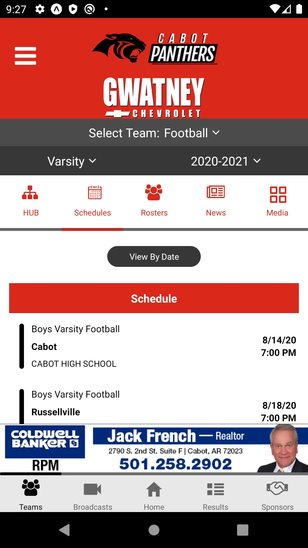 Cabot Panthers Athletics | Indus Appstore | Screenshot