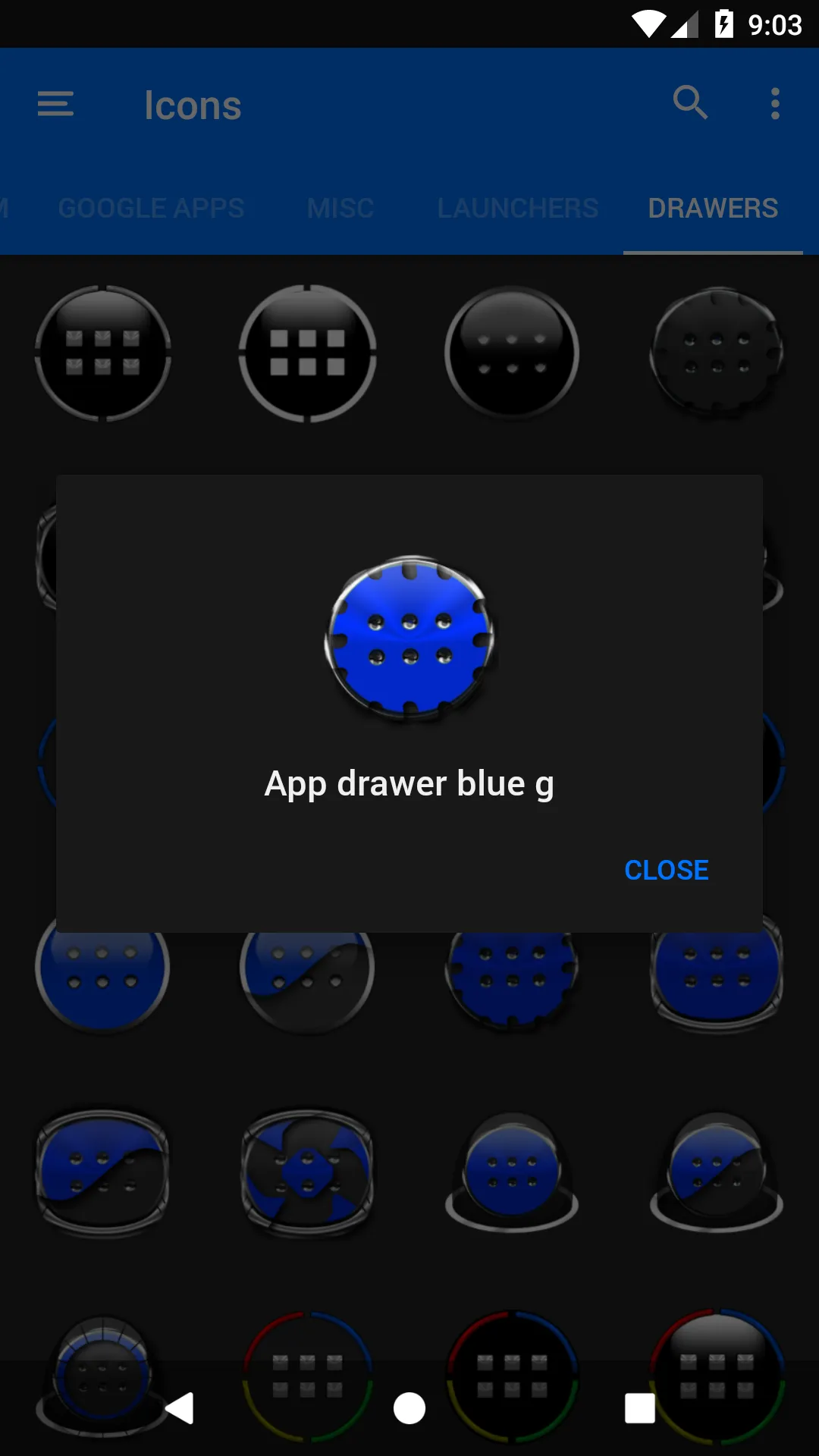 Oreo Blue Icon Pack | Indus Appstore | Screenshot