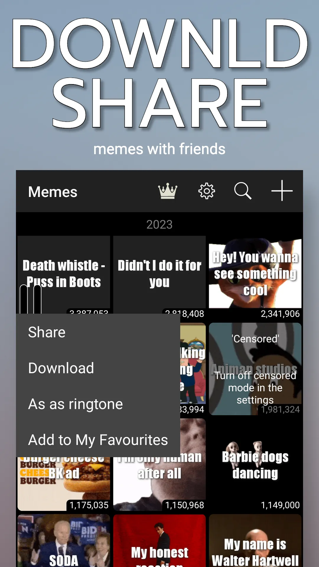 Meme Soundboard 2016-2023 | Indus Appstore | Screenshot