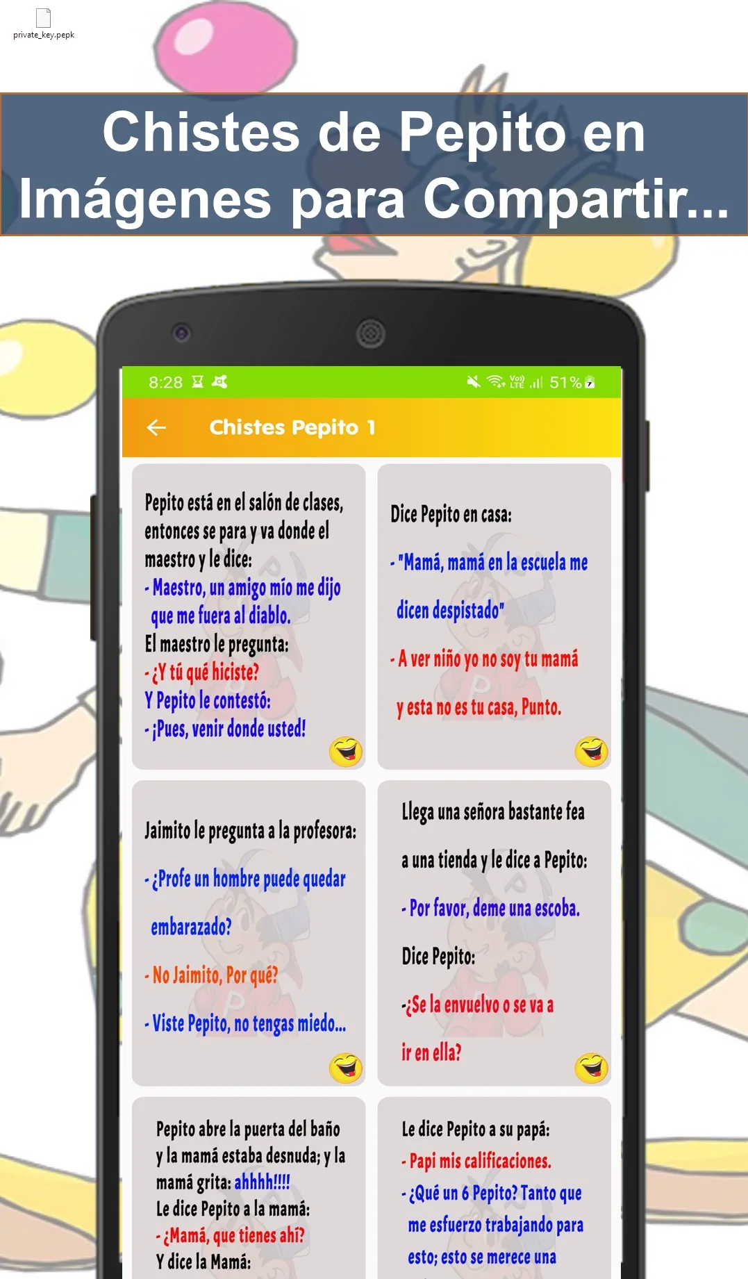 Chistes de Pepito Graciosos | Indus Appstore | Screenshot