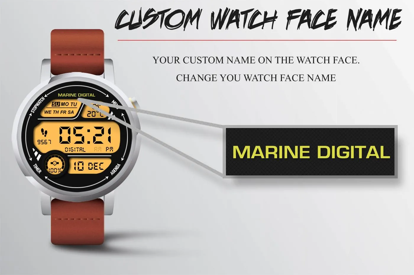 Marine Digital Watch Face | Indus Appstore | Screenshot