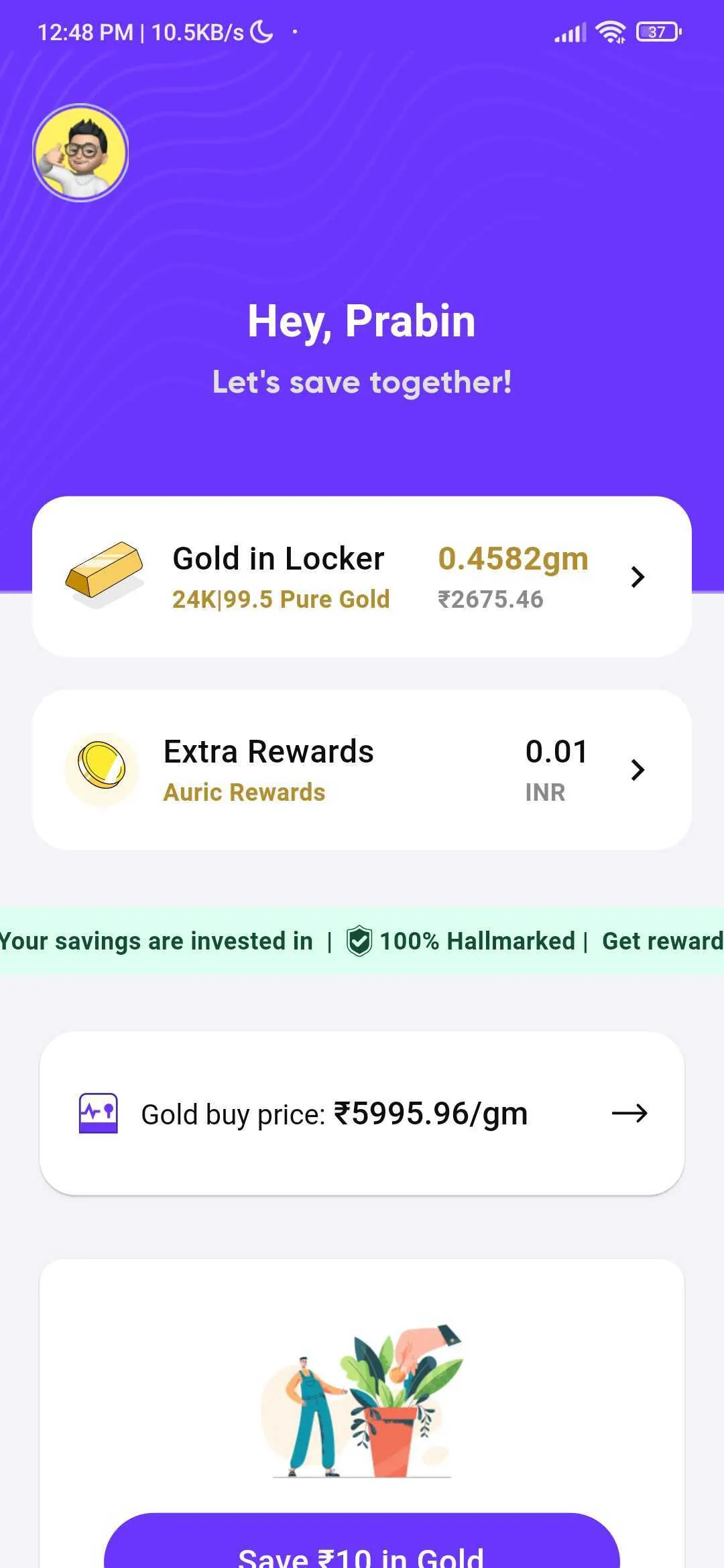 Save Gold | Indus Appstore | Screenshot