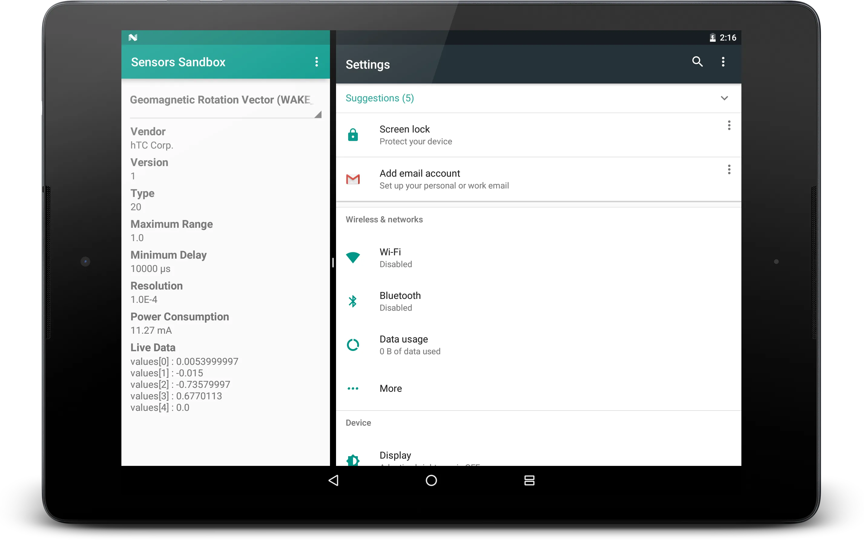 Sensors Sandbox | Indus Appstore | Screenshot