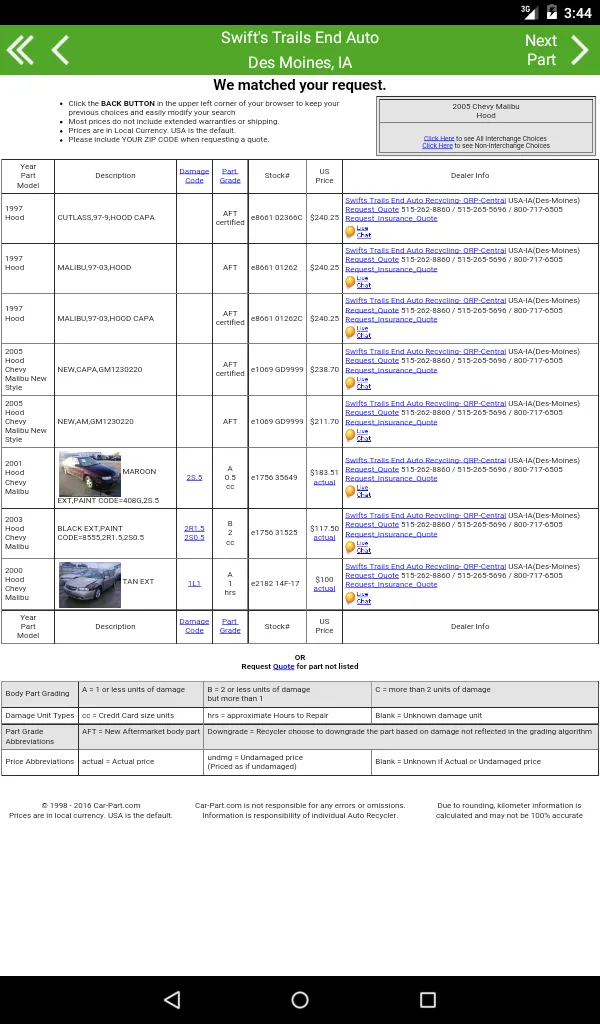 Swift's Trails End Auto Parts | Indus Appstore | Screenshot