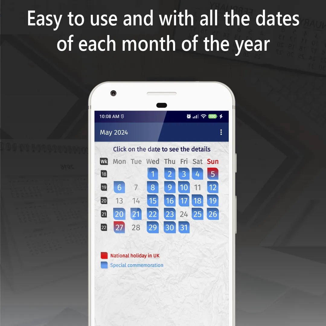 uk calendar 2024, bank holiday | Indus Appstore | Screenshot