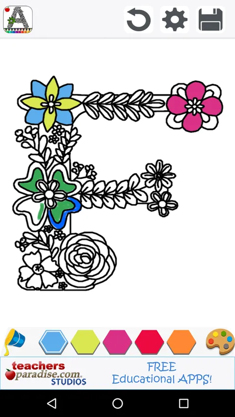 Adult Coloring Books: Alphabet | Indus Appstore | Screenshot