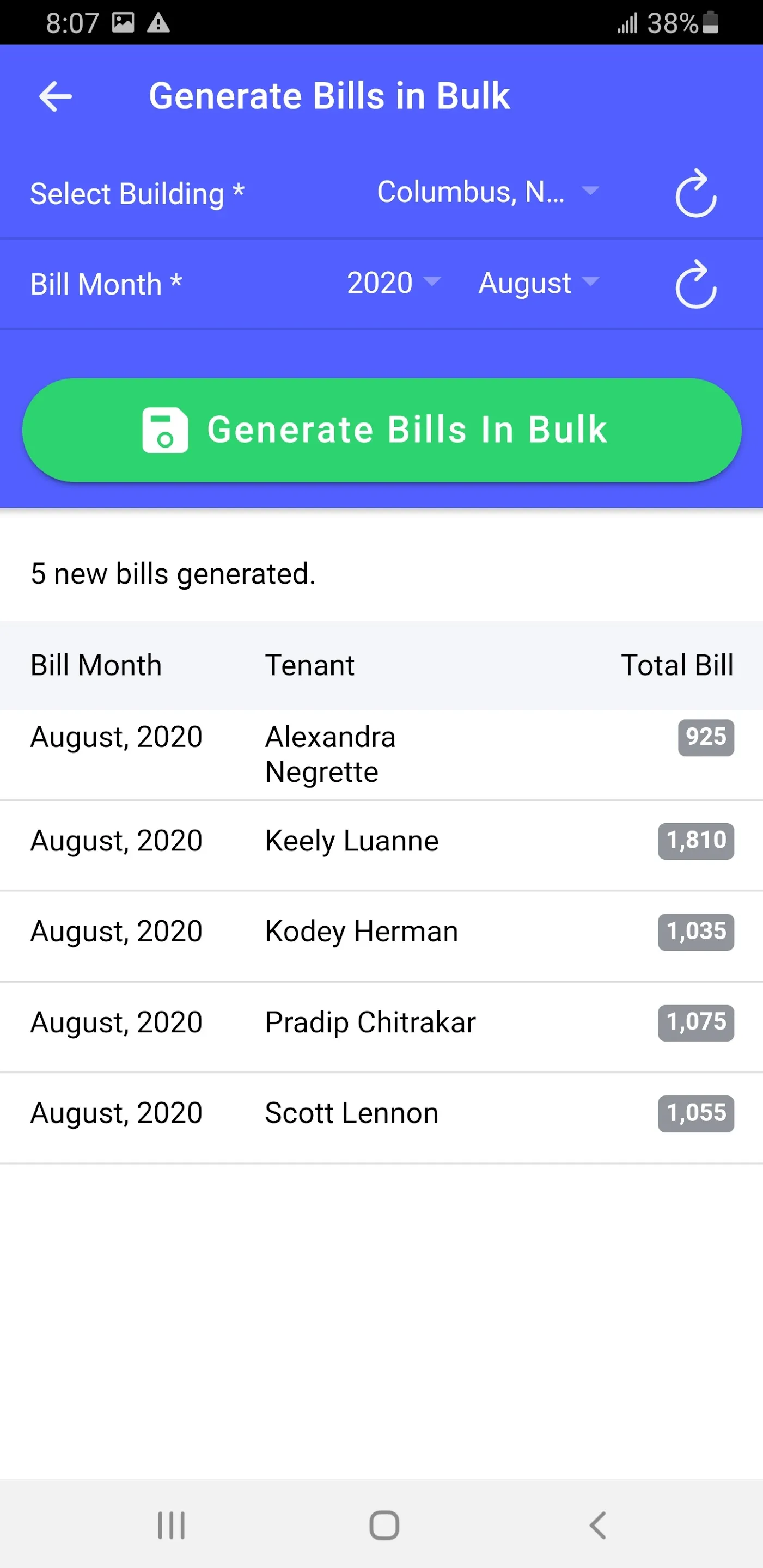 Tenant Rental Record | Indus Appstore | Screenshot