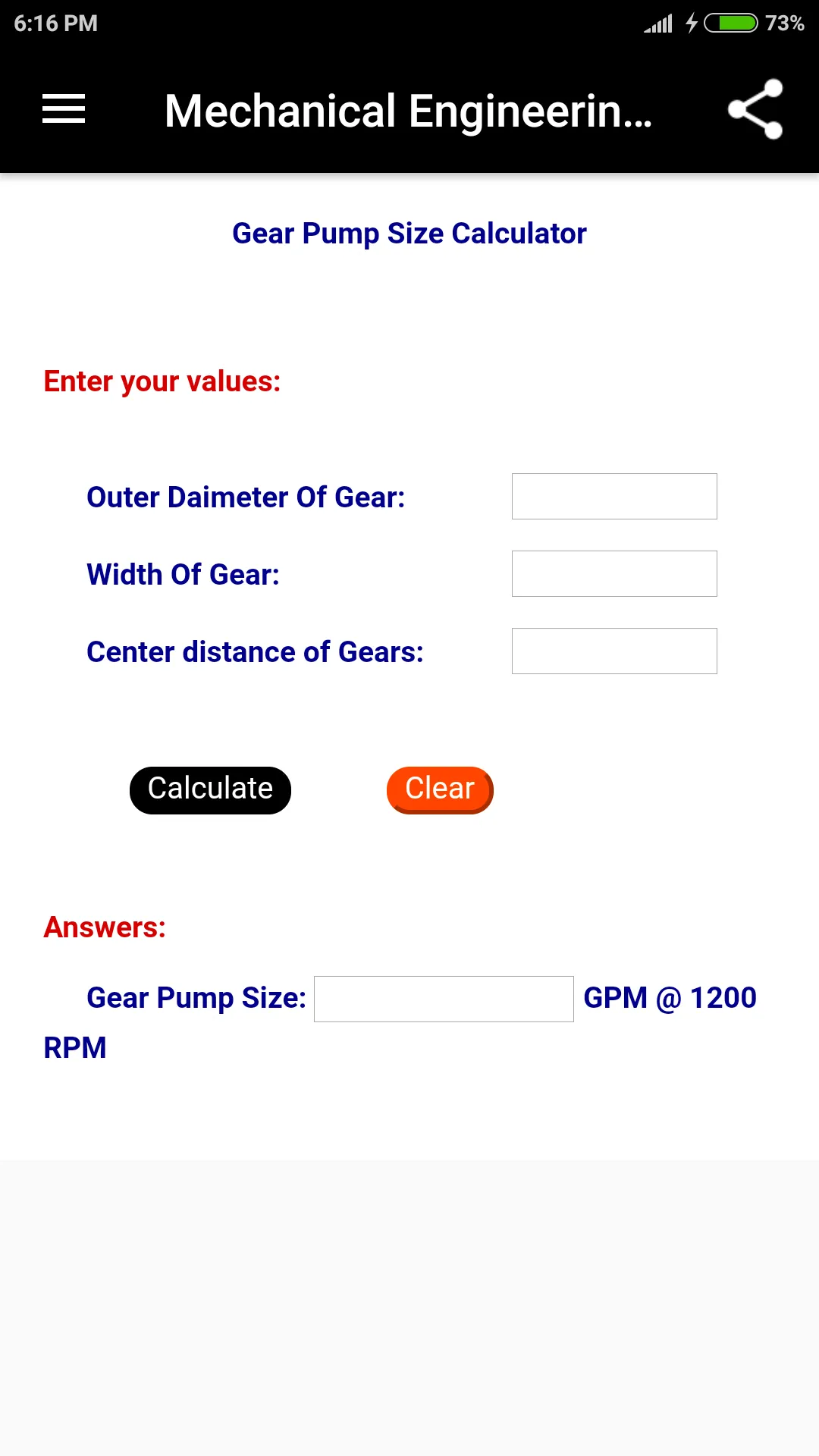 Mechanical Engineering Calc | Indus Appstore | Screenshot