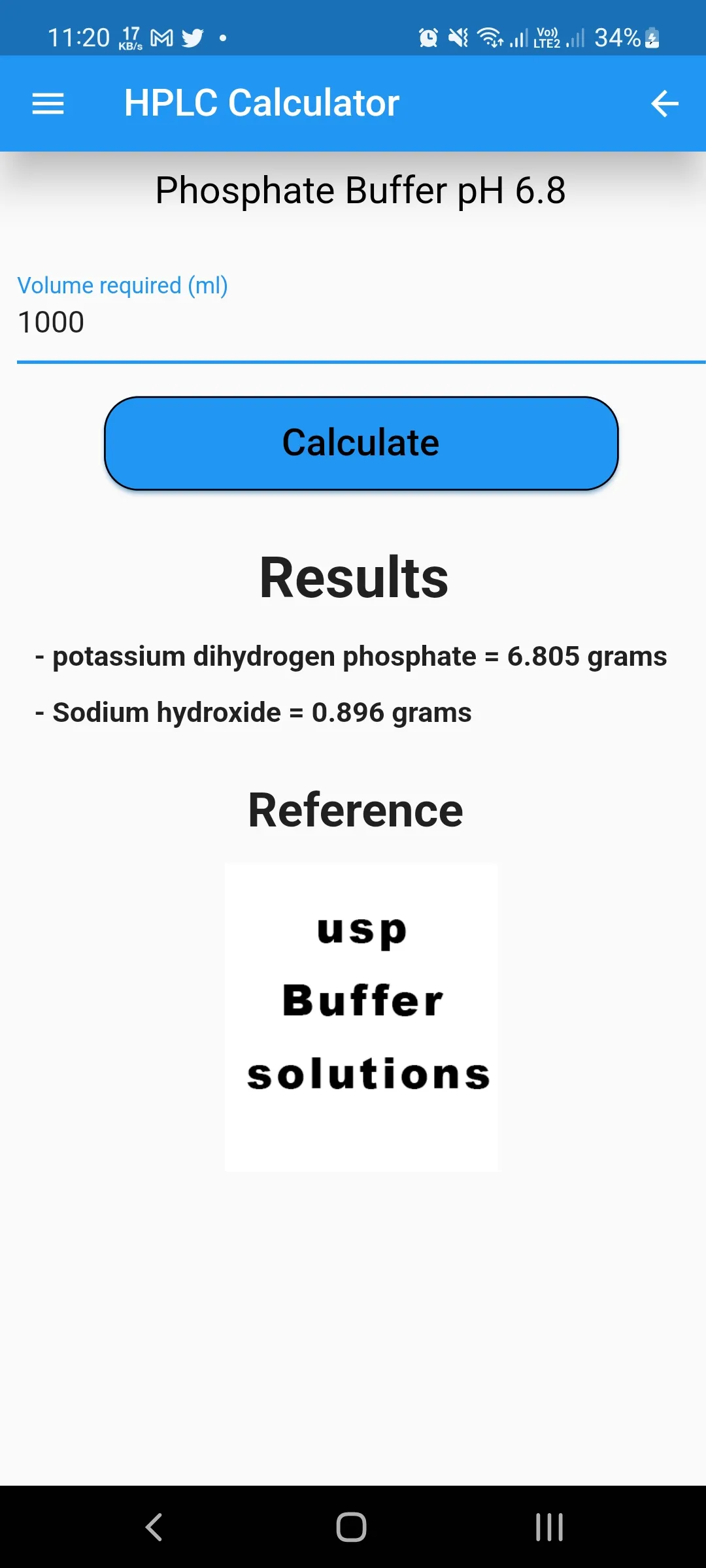 HPLC calculator | Indus Appstore | Screenshot