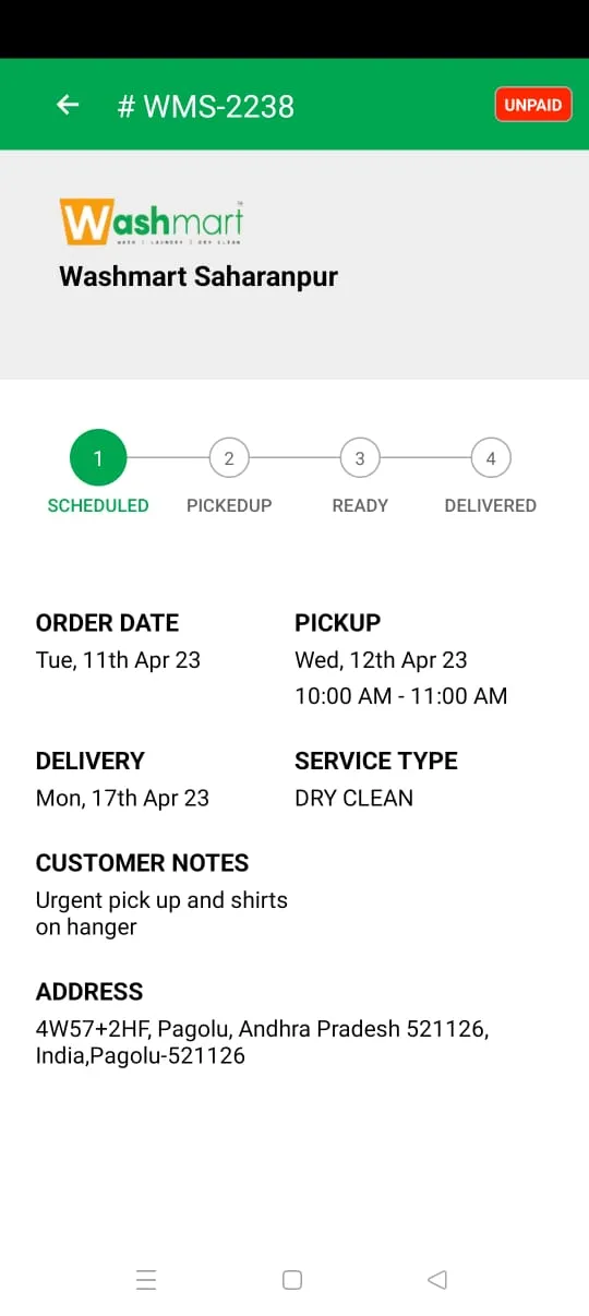 Washmart Laundry Services | Indus Appstore | Screenshot