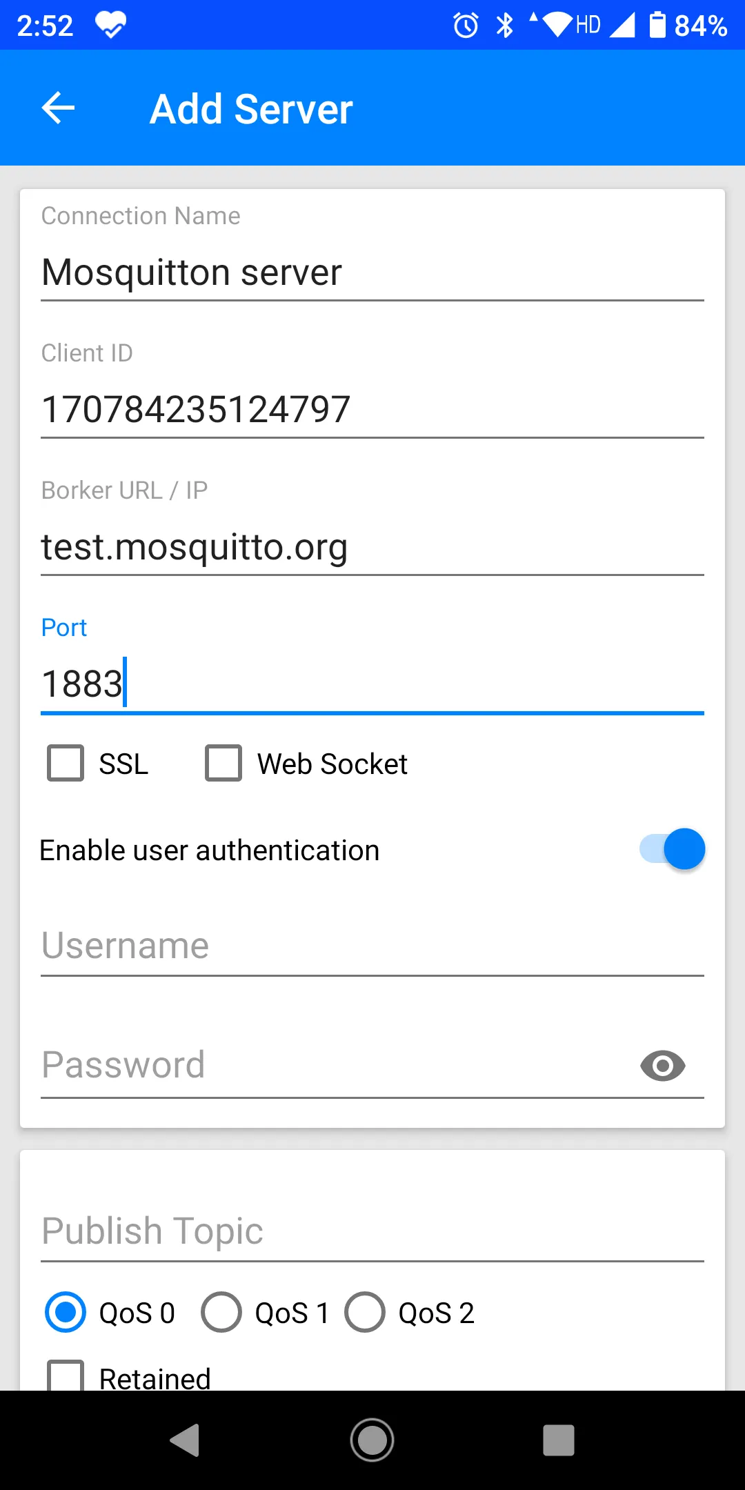 MQTT Terminal | Indus Appstore | Screenshot