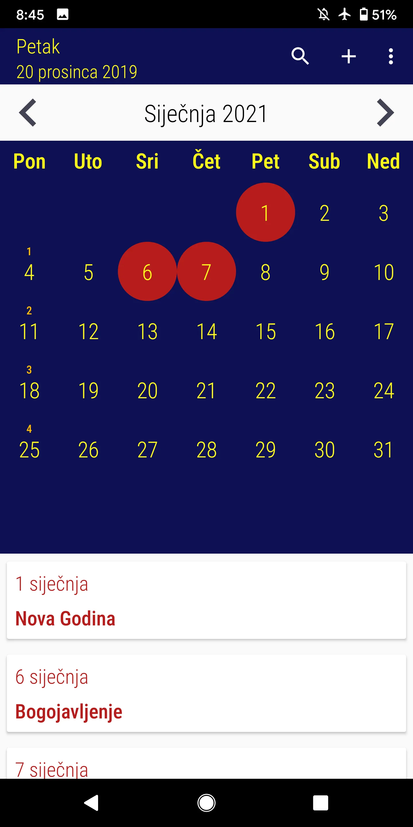 Kalendar Hrvatski 2025 | Indus Appstore | Screenshot